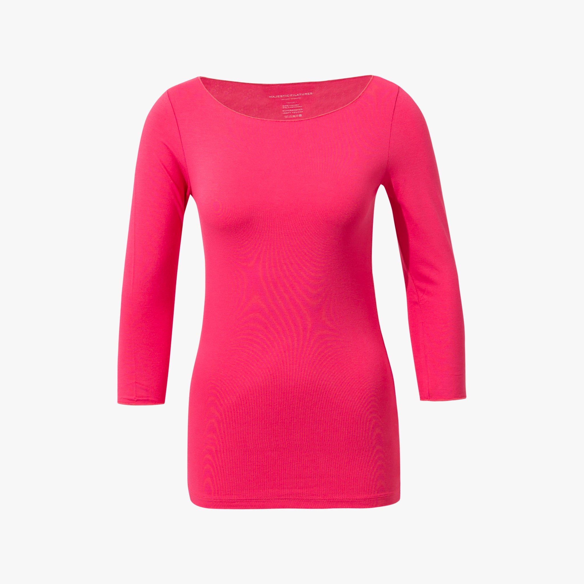 3/4 U-Shirt gekettelt | lila-pink