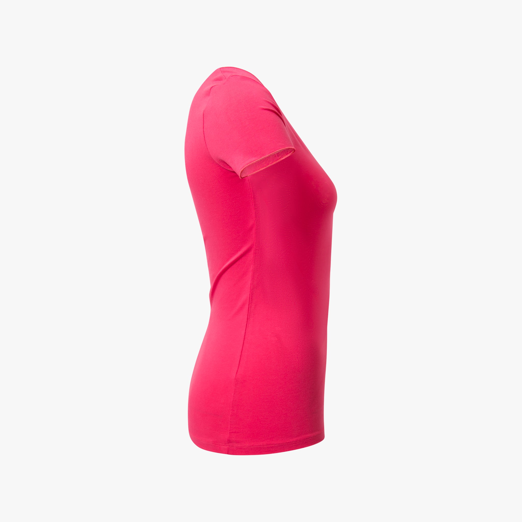 1/2 V-Shirt gekettelt | lila-pink