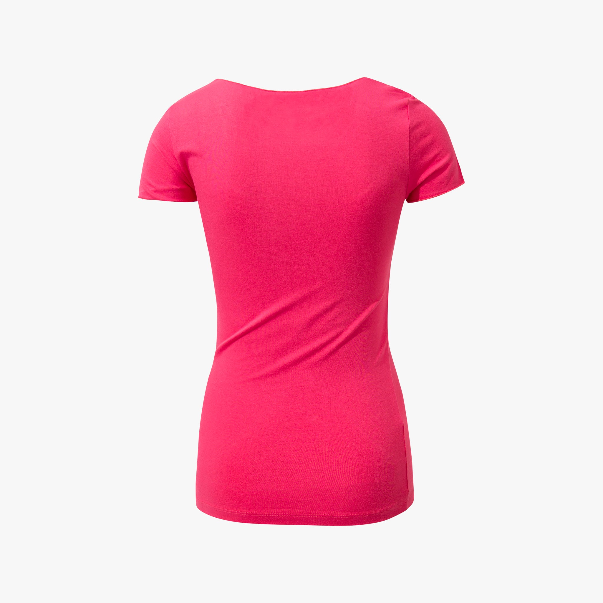 1/2 V-Shirt gekettelt | lila-pink