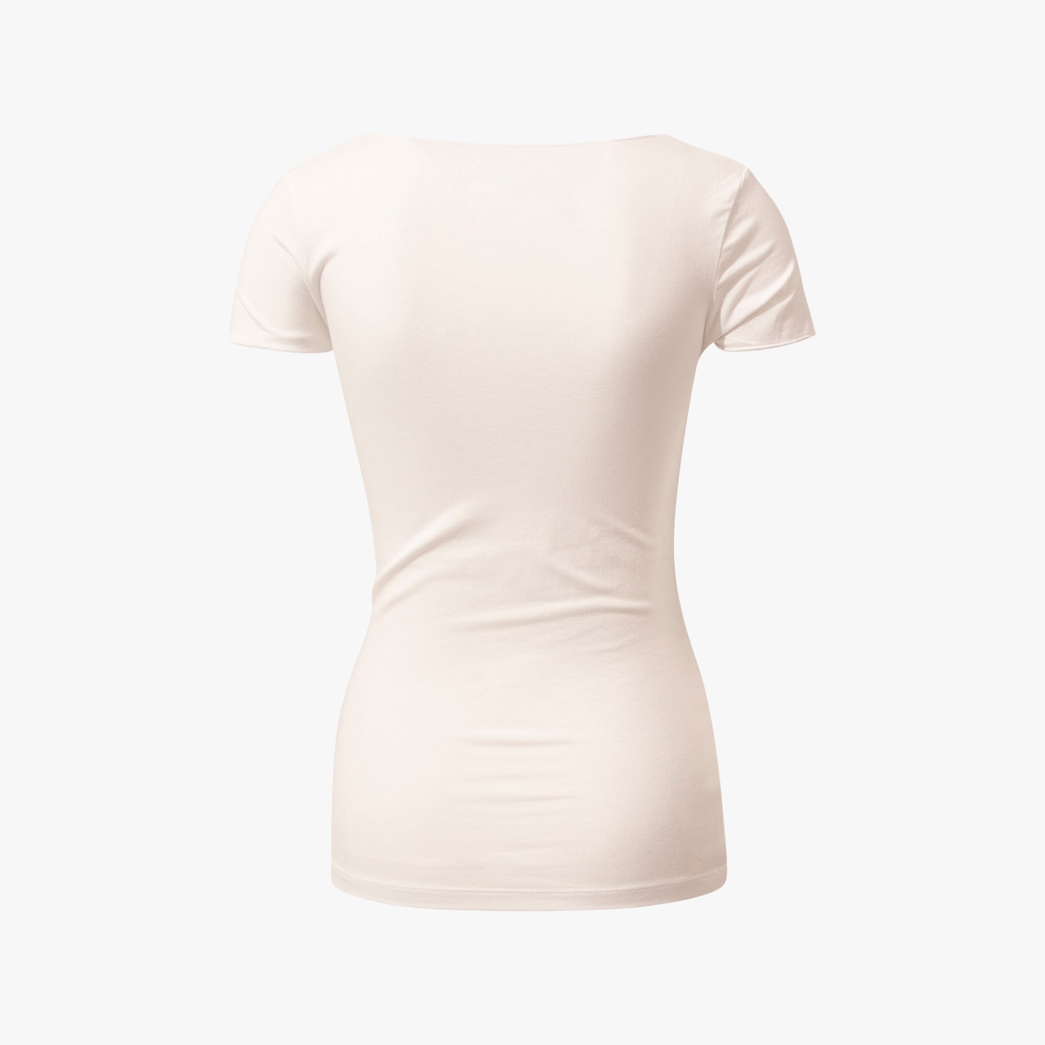 1/2 V-Shirt gekettelt | weiß
