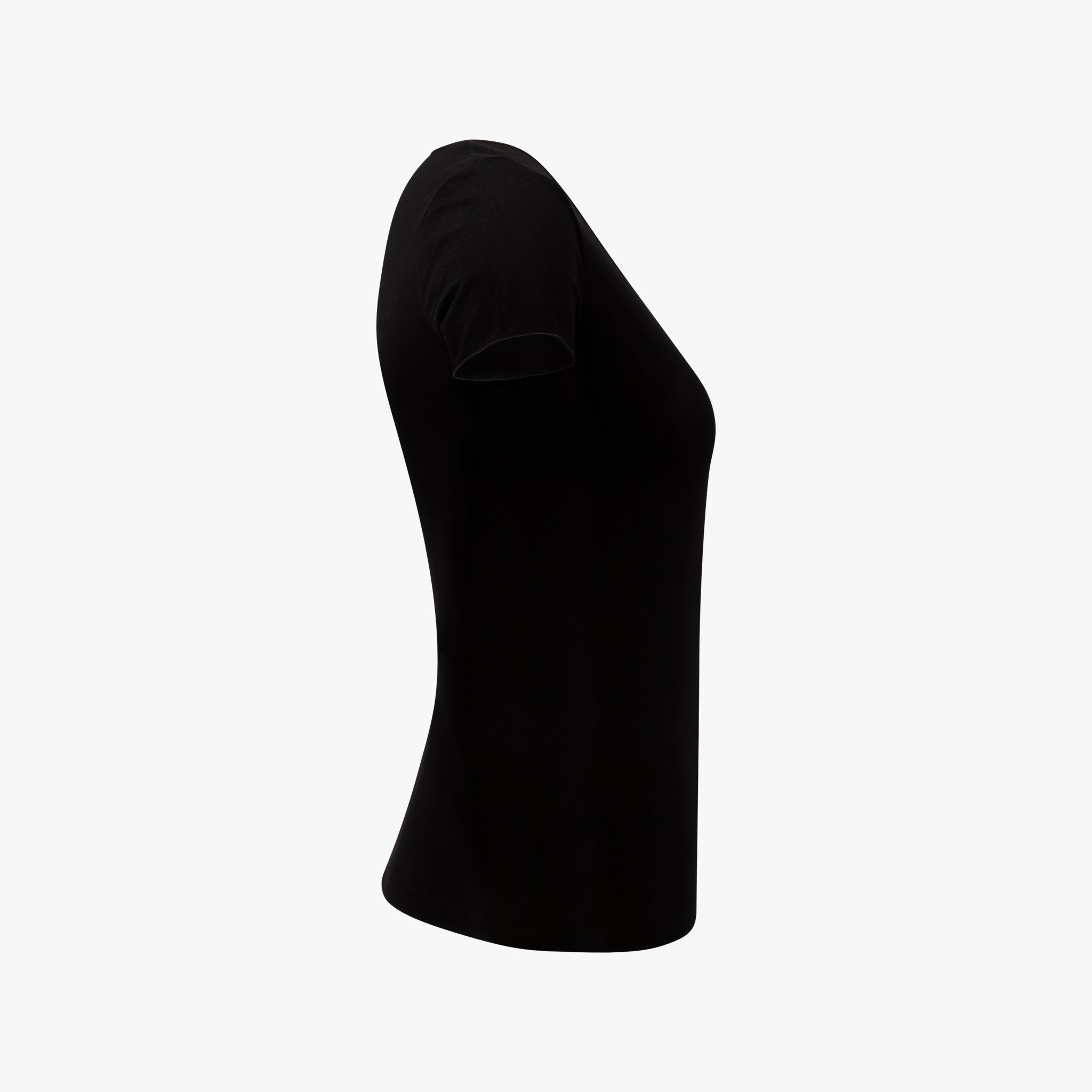 1/2 V-Shirt gekettelt | schwarz