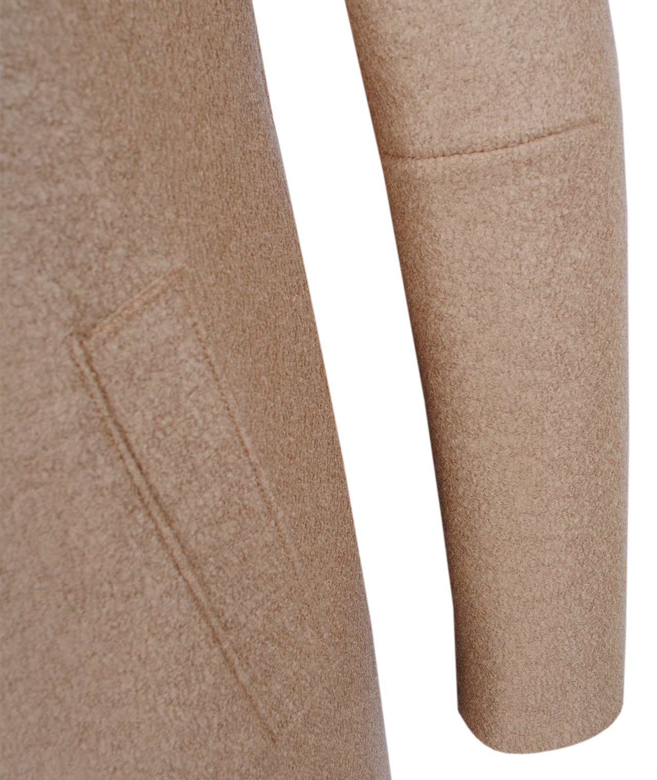 Mantel gekochte Wolle | camel