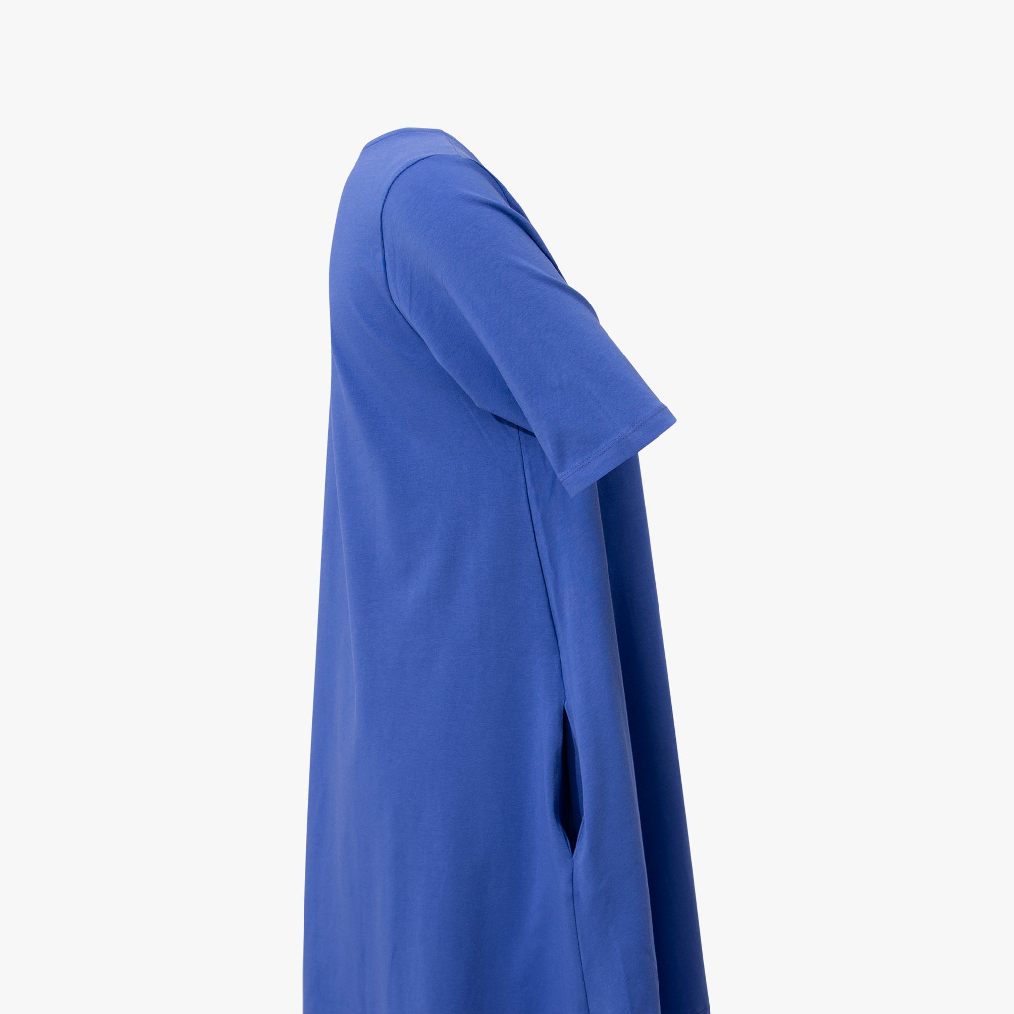 Jerseykleid ausgestellt | blau