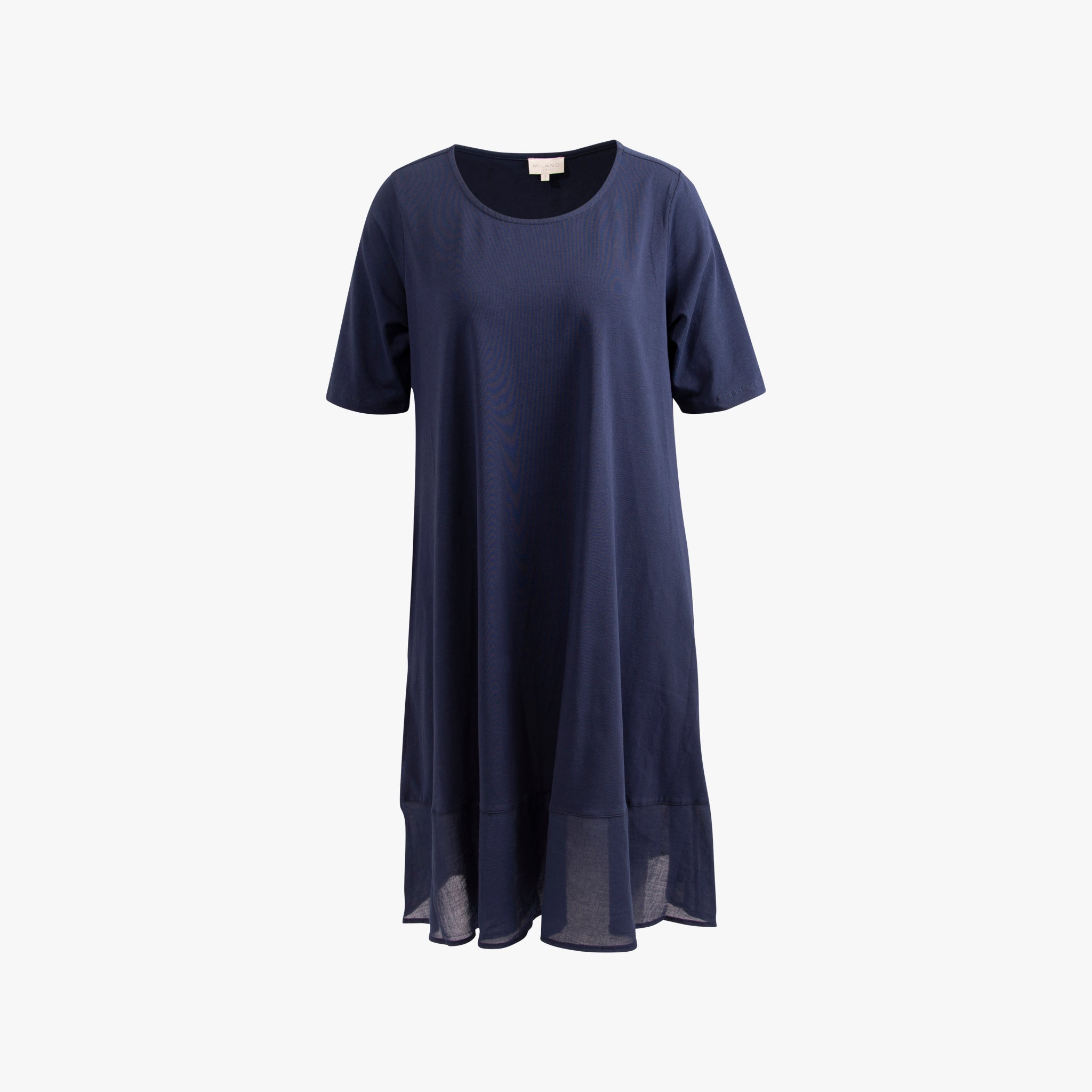 Jerseykleid ausgestellt | dunkelblau