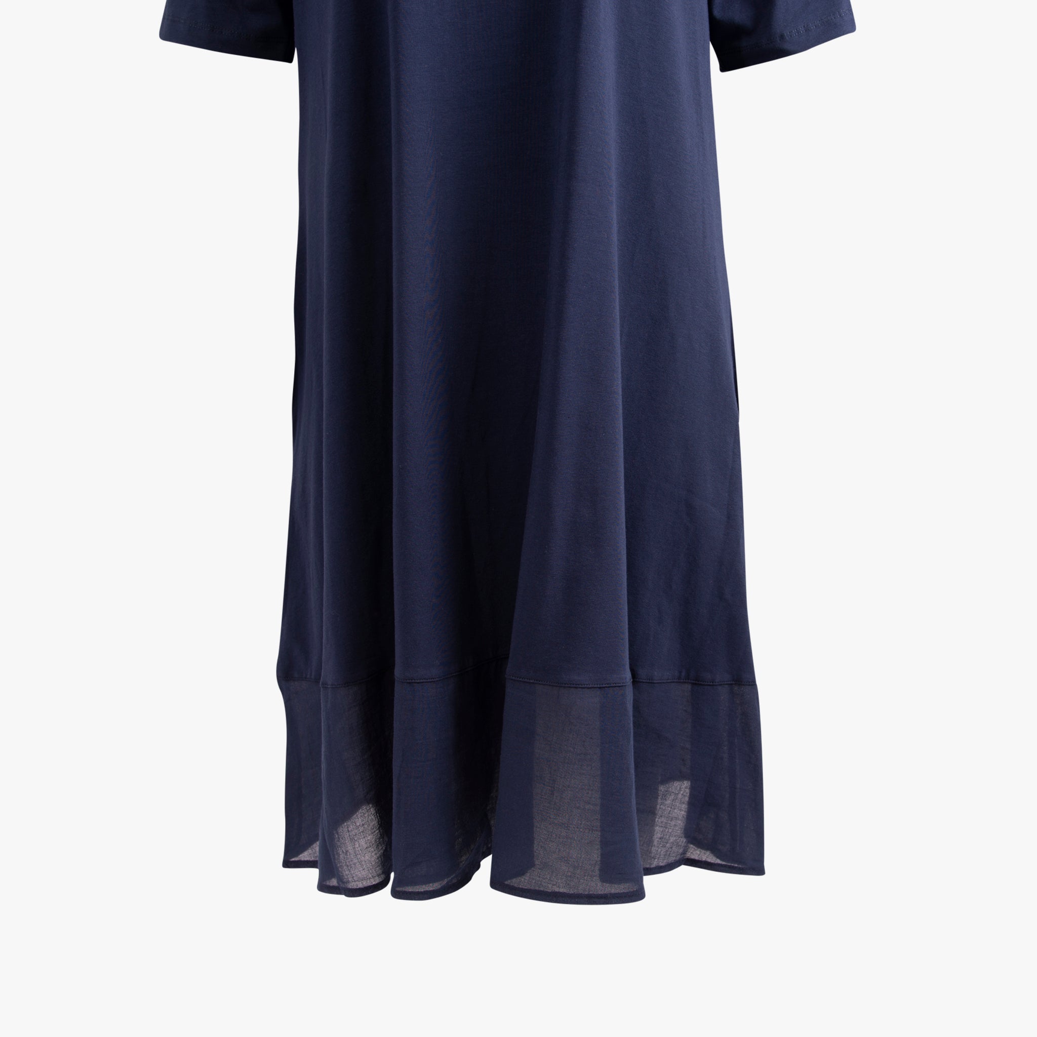 Jerseykleid ausgestellt | dunkelblau