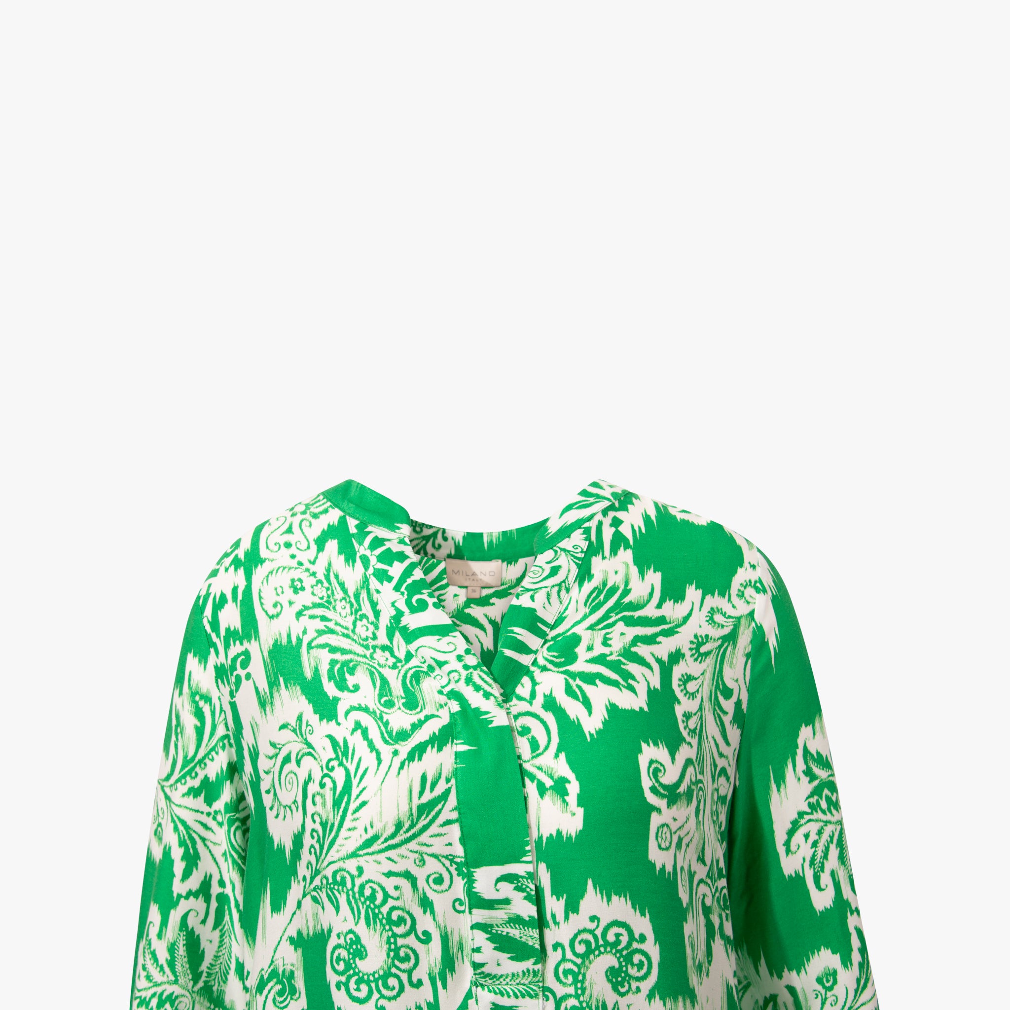 Kleid Print kurz | grün-weiß