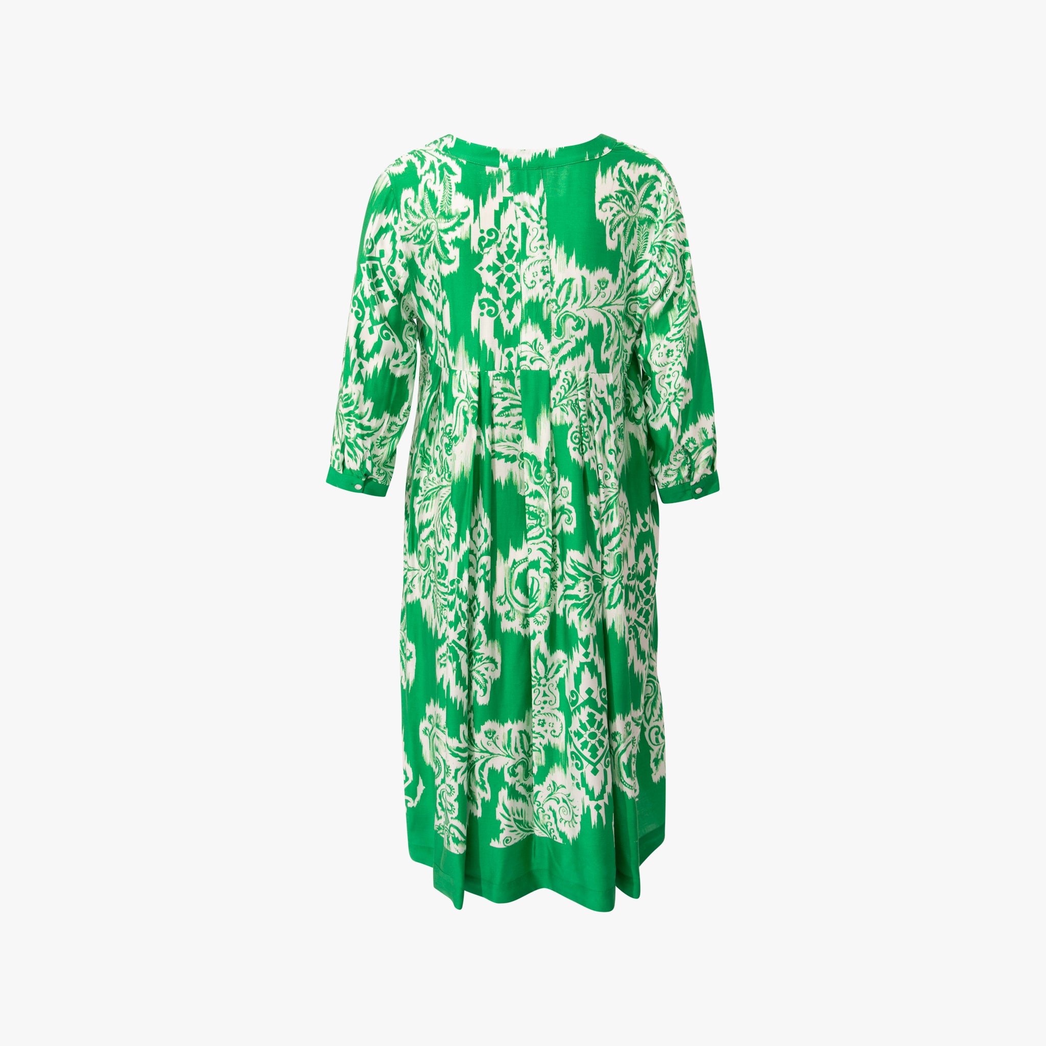 Kleid Print kurz | grün-weiß