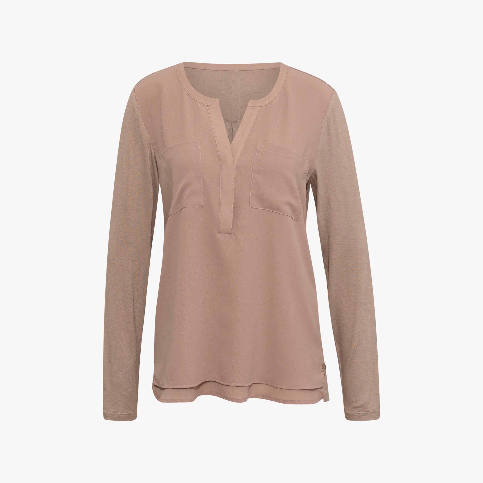 Blusenshirt Basic | taupe