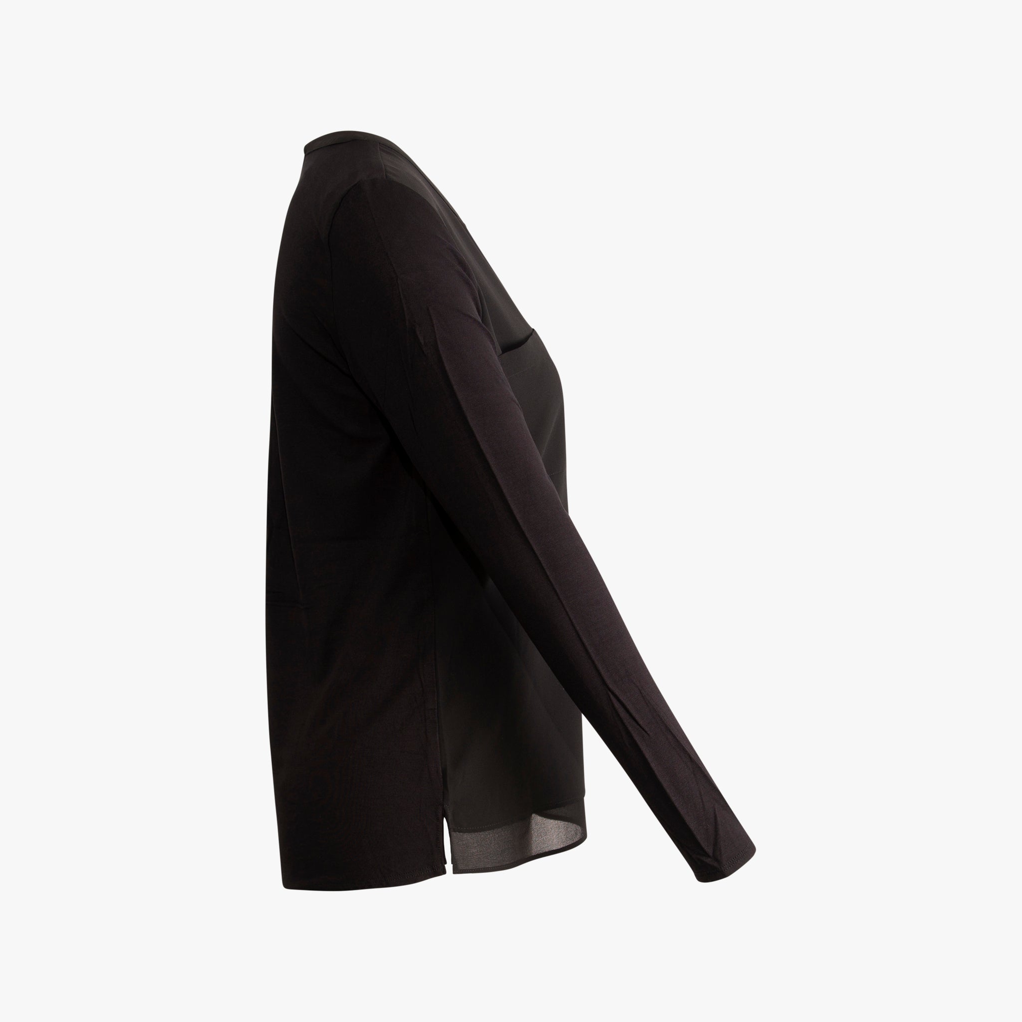 Blusenshirt Basic | schwarz