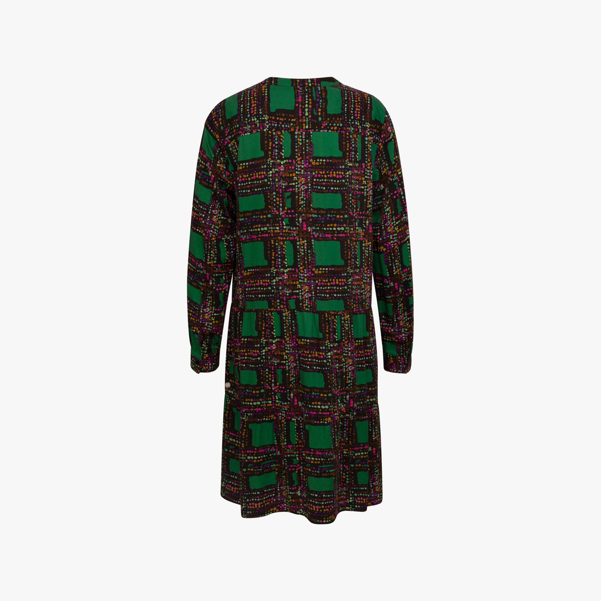 Kleid Gitterprint | flaschengrün