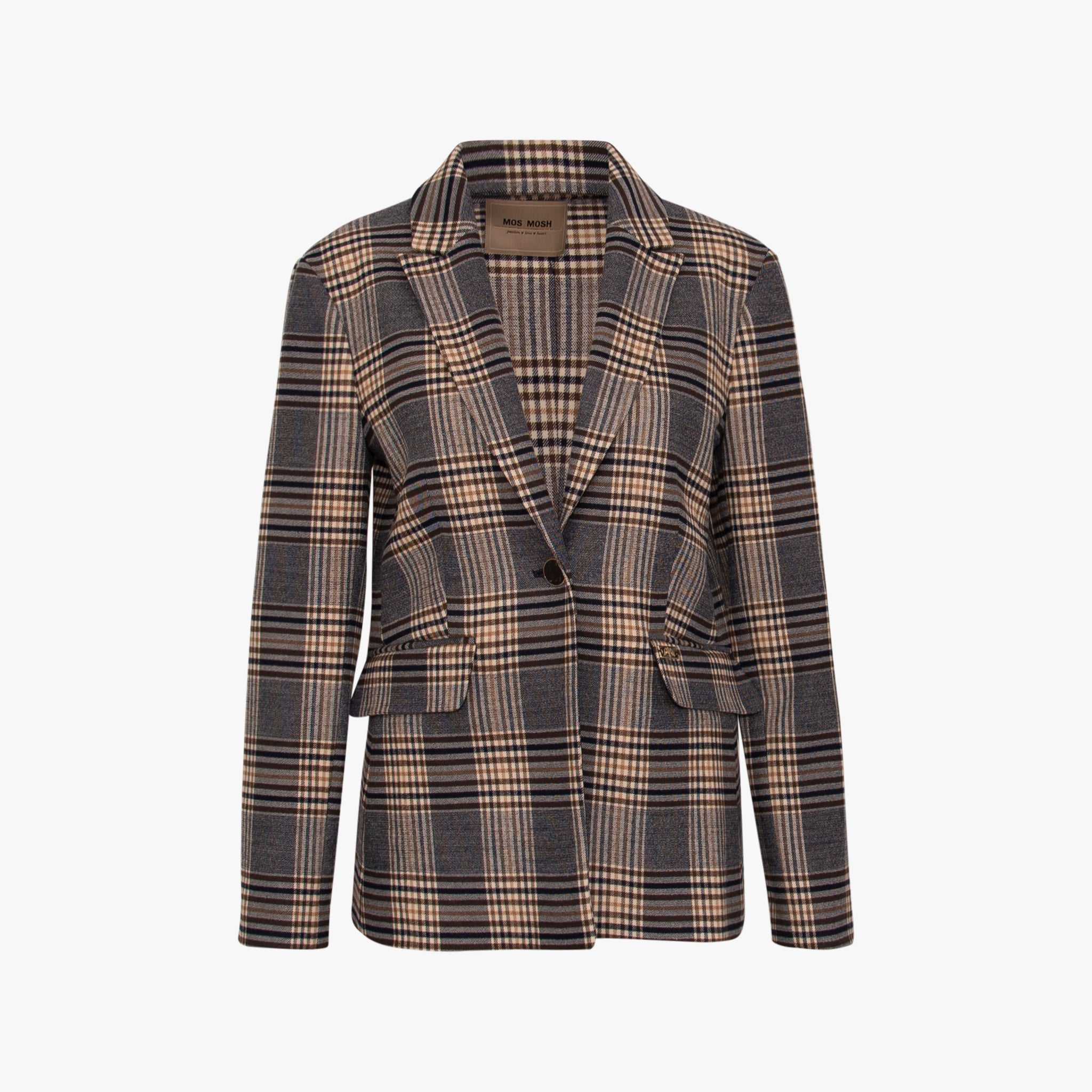 Blazer Soft Brush | blau-braun-weiß