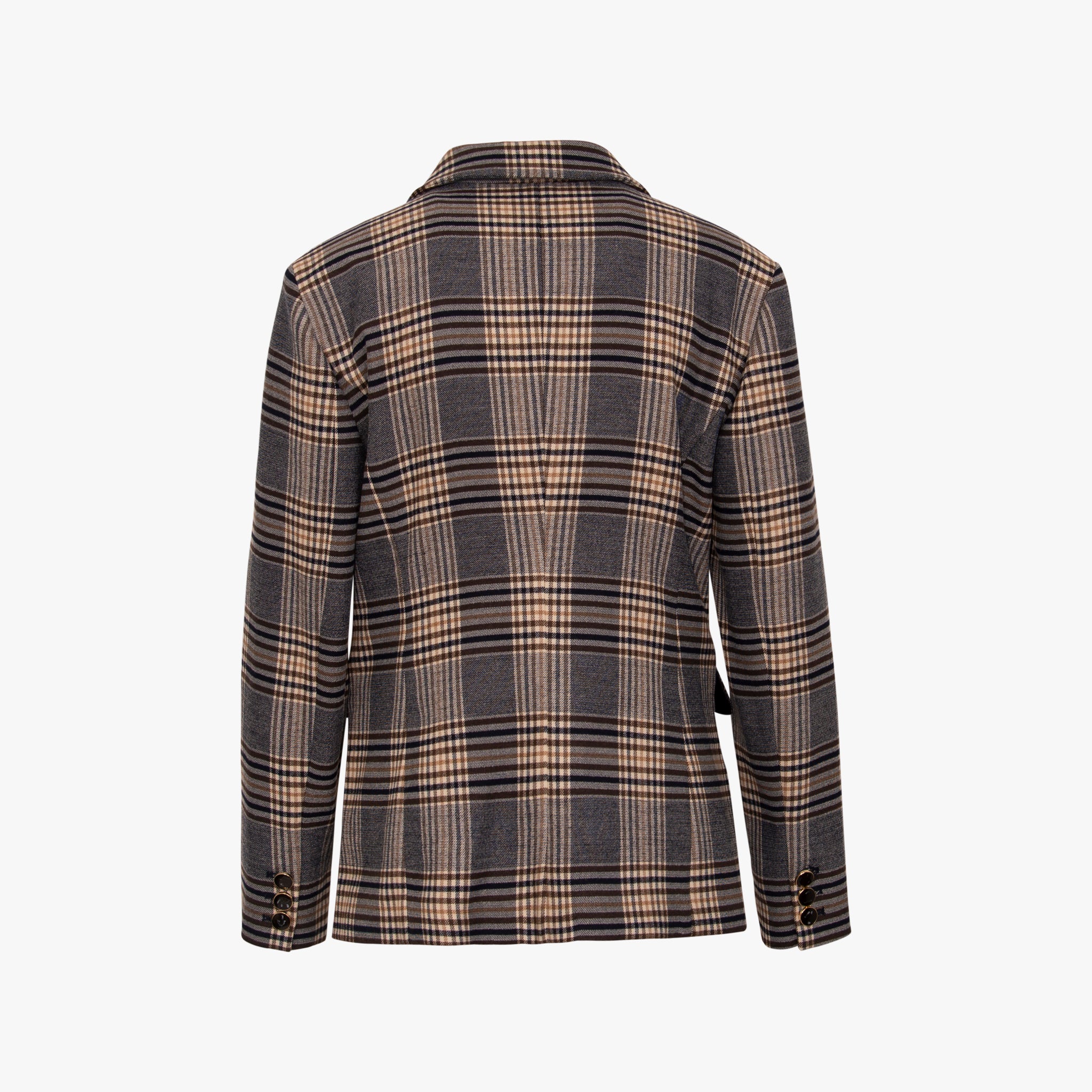 Blazer Soft Brush | blau-braun-weiß