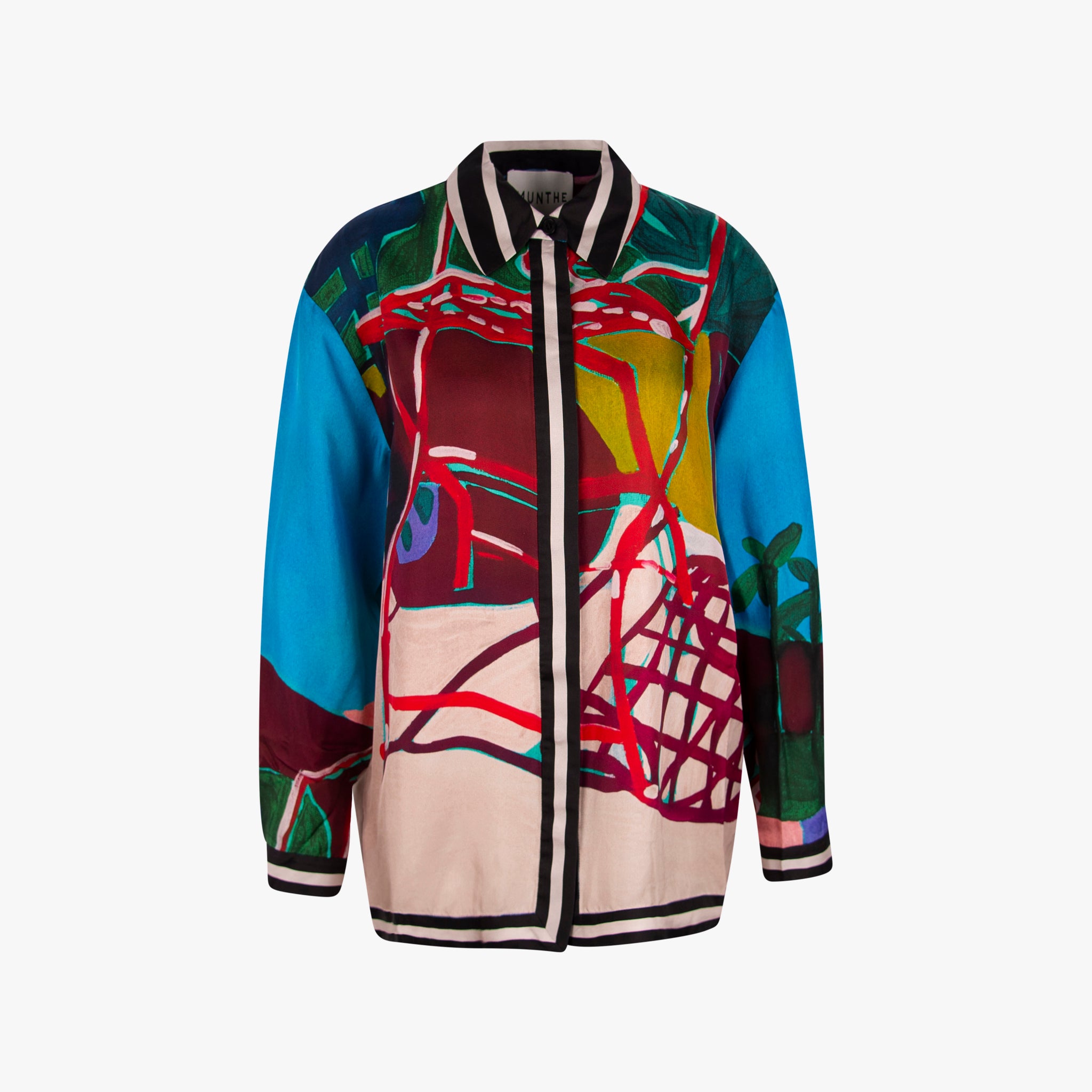 Munthe Bluse Künstlerprint | multicolor