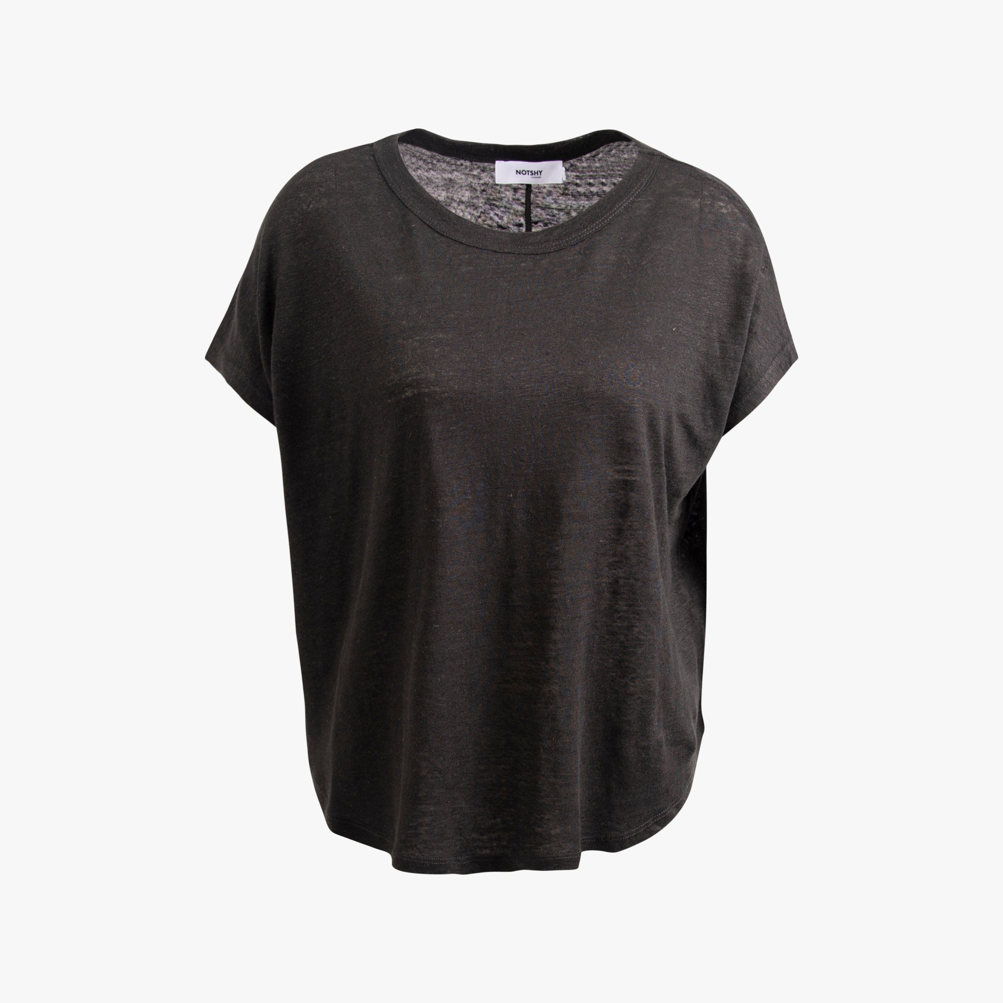 RH-Leinenshirt weit | schwarz