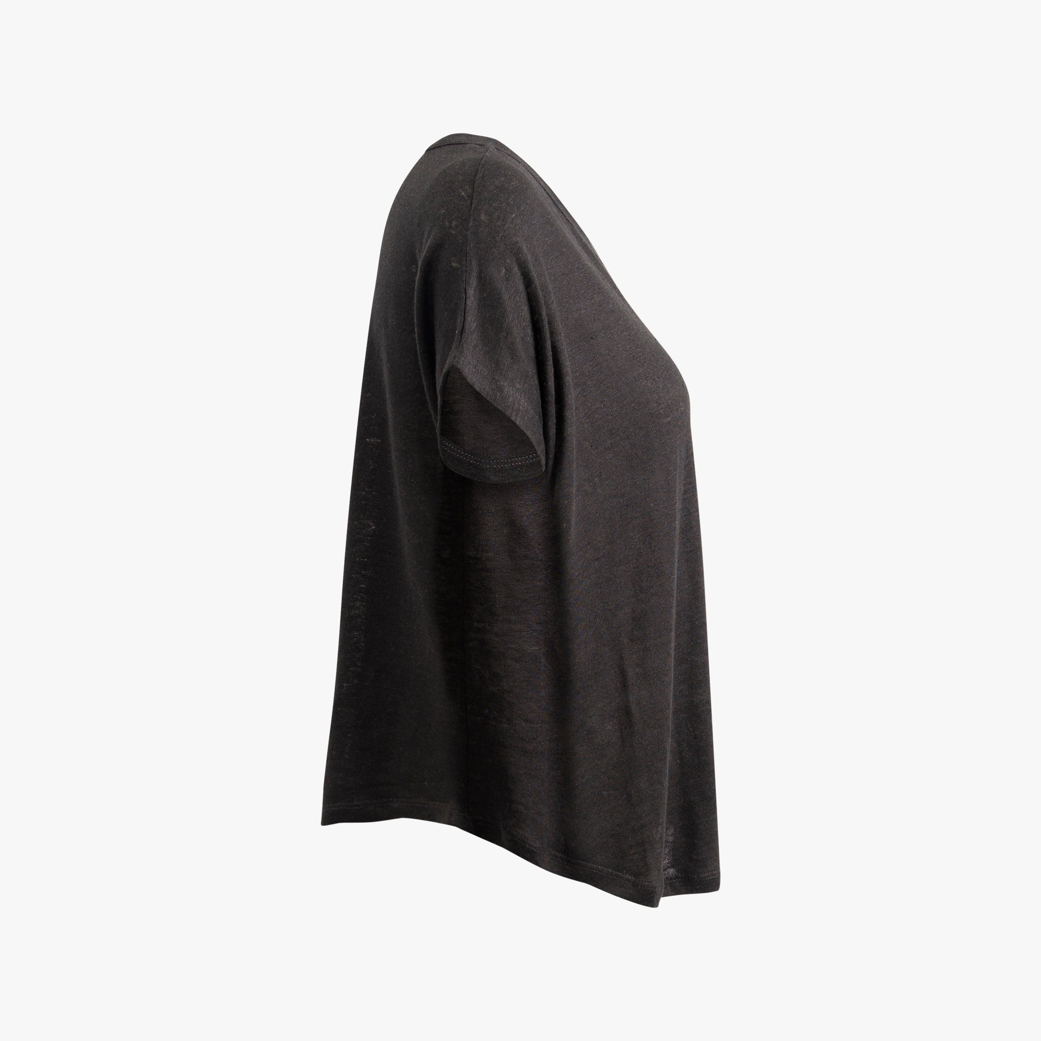 RH-Leinenshirt weit | schwarz