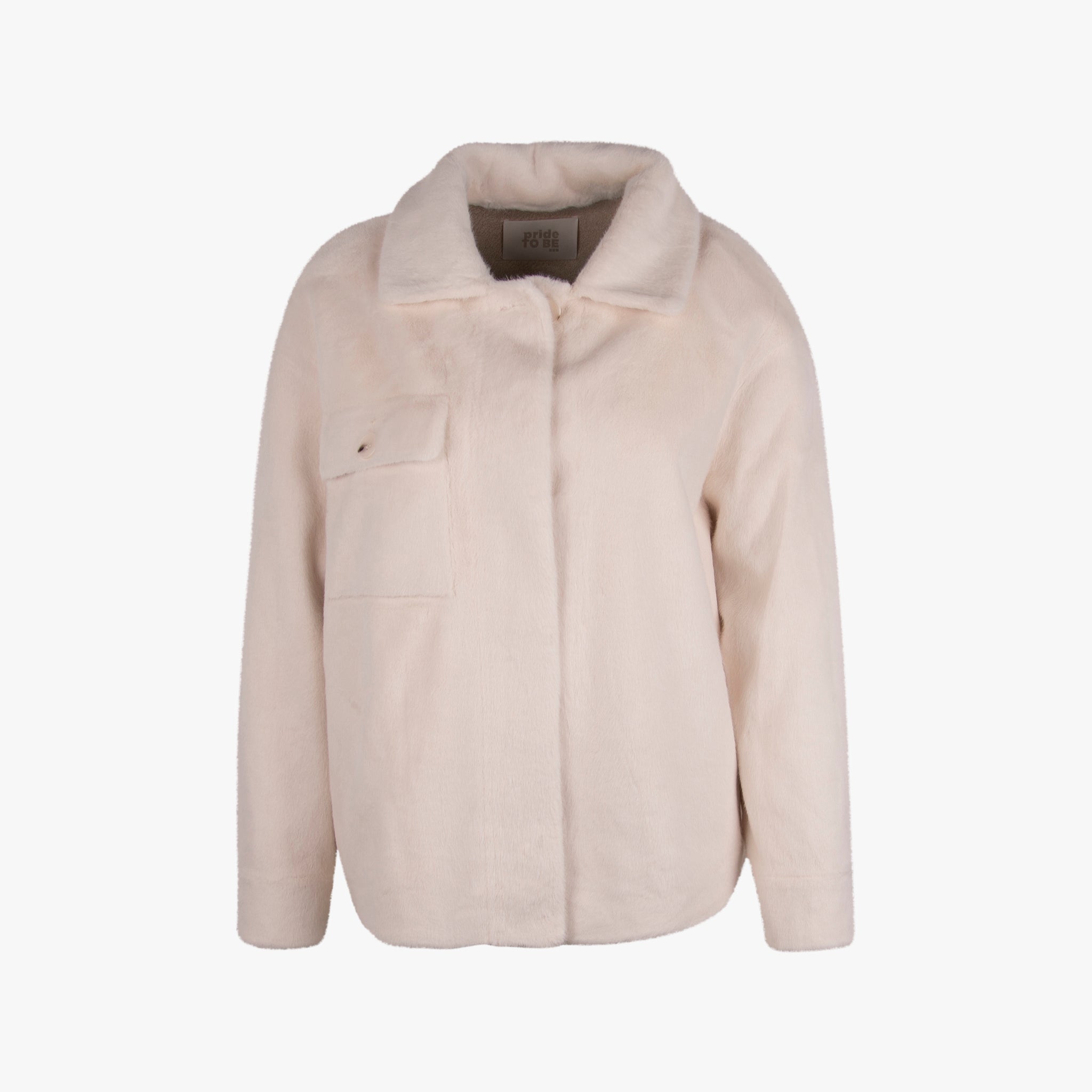 Ronja Mink Jacke Fakefur | creme