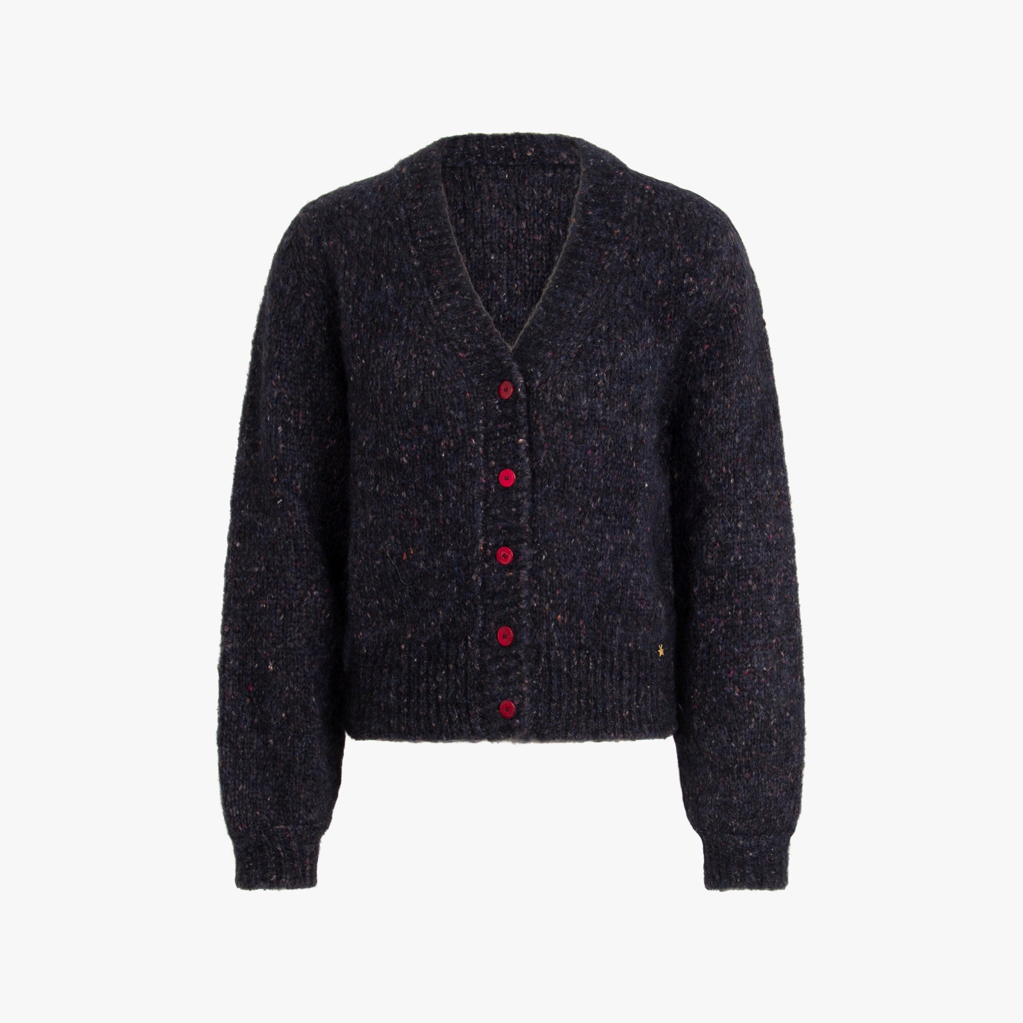 Strickjacke meliert | navy