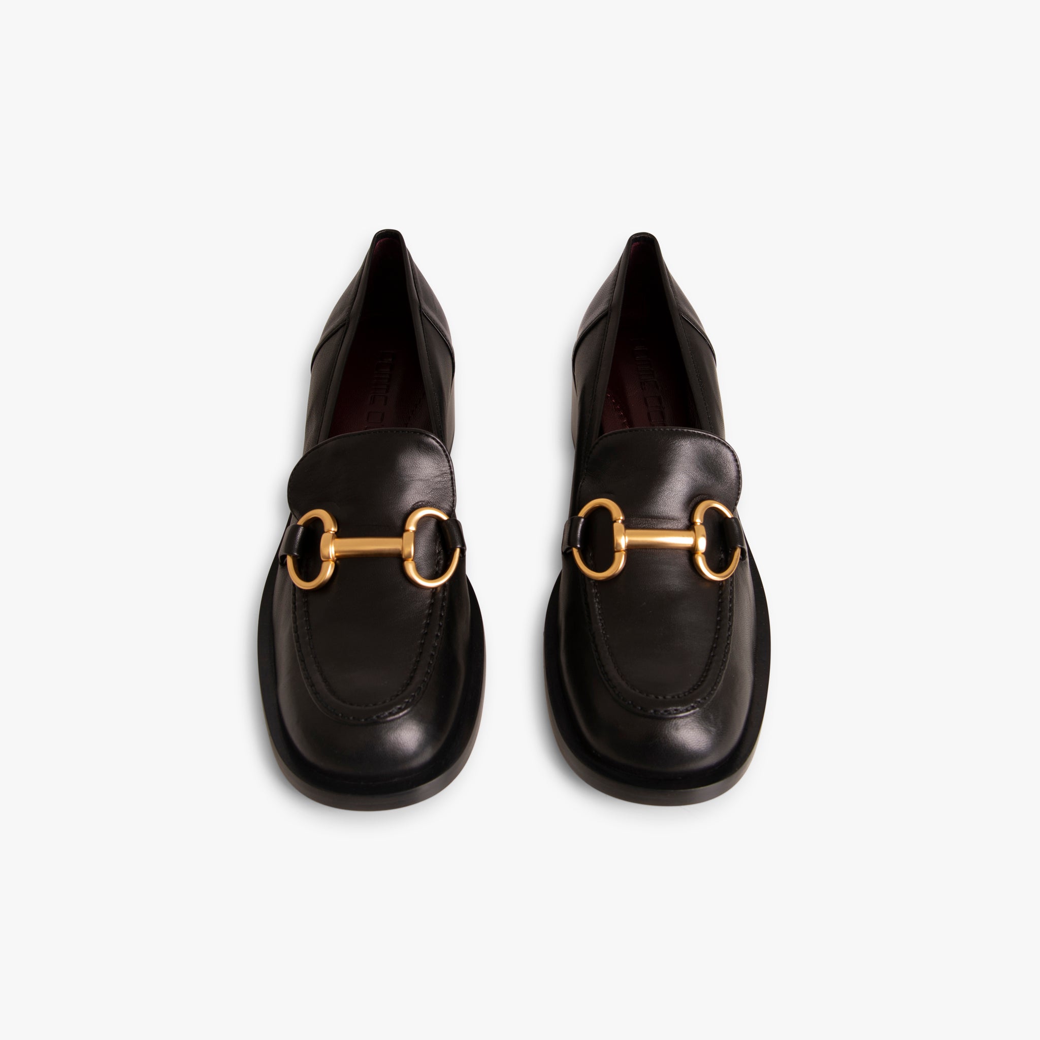 Loafer Mattgoldspange | schwarz