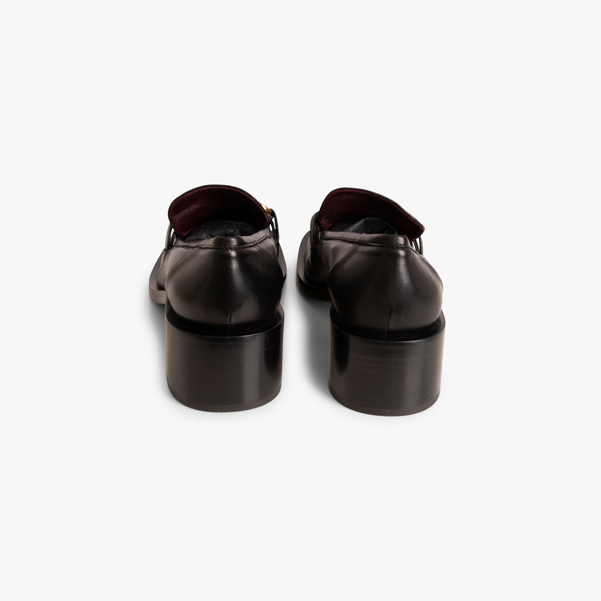 Loafer Mattgoldspange | schwarz