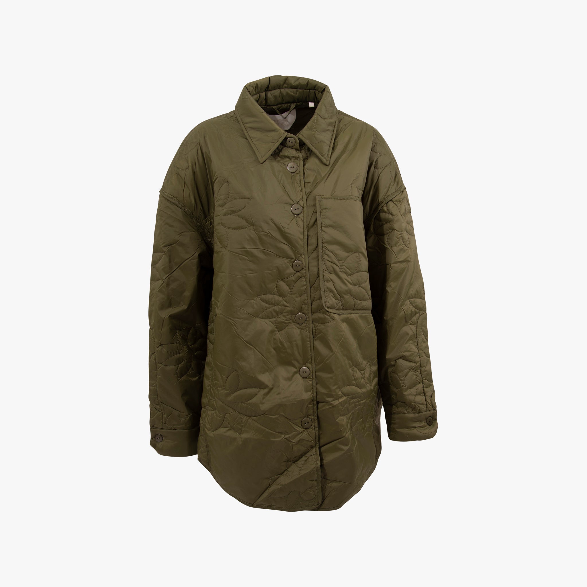 Overshirt gesteppt | oliv