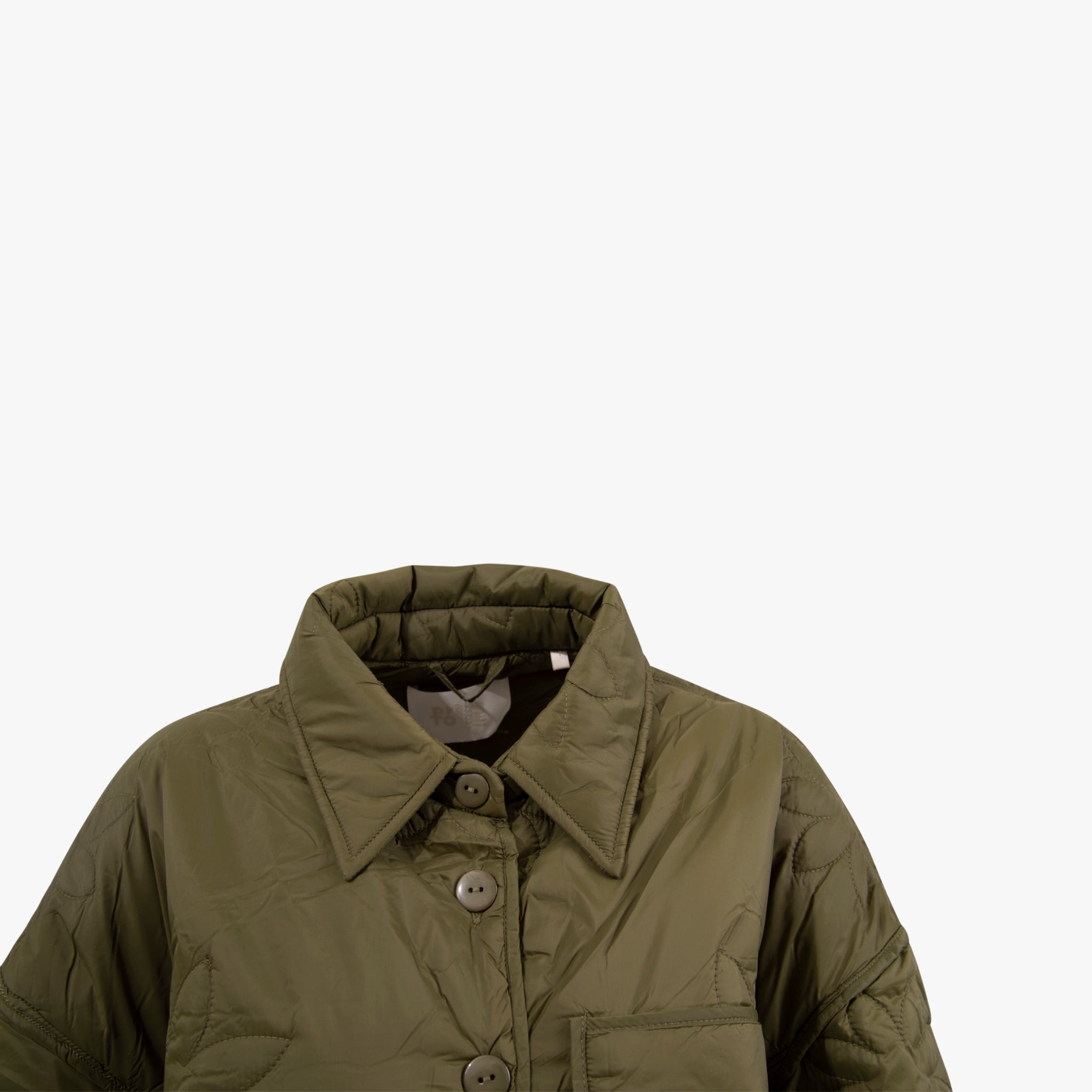Overshirt gesteppt | oliv
