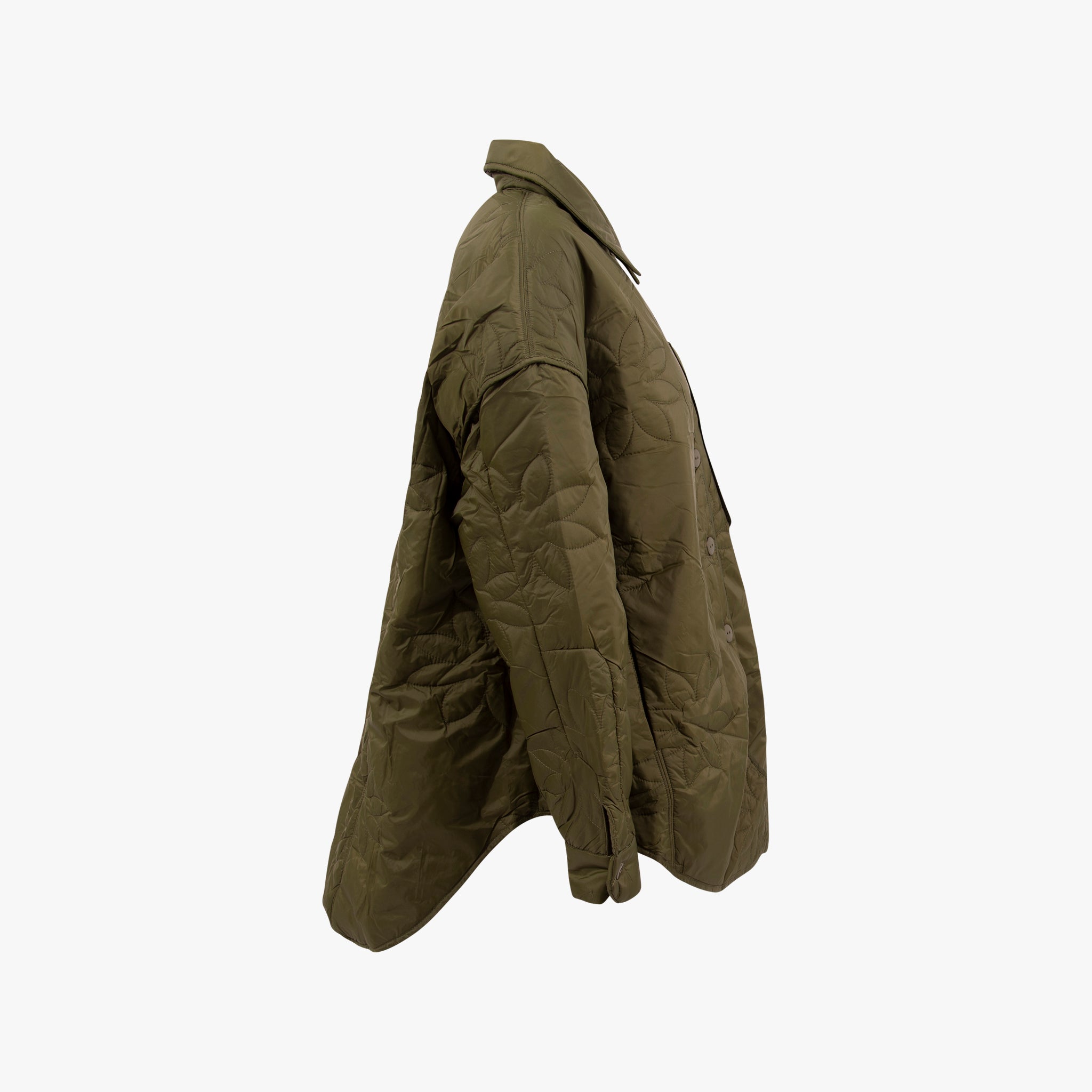 Overshirt gesteppt | oliv