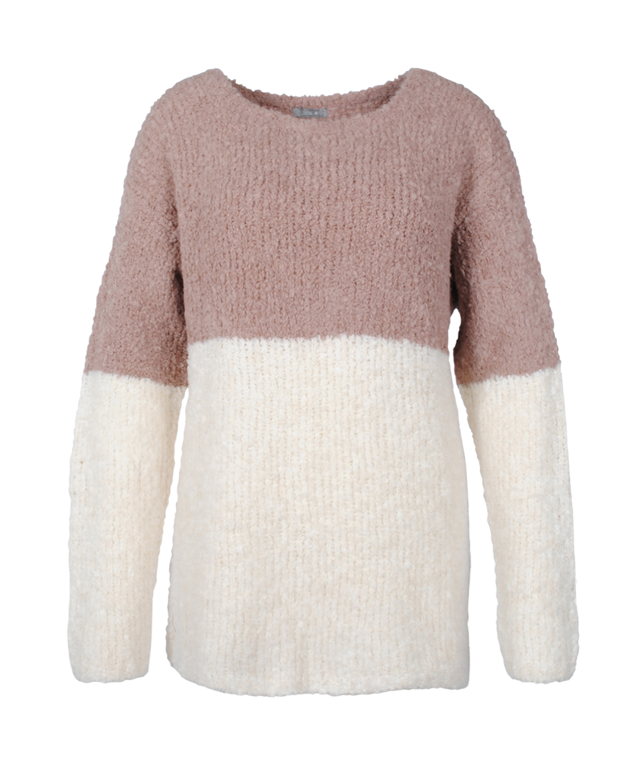 Pulli Bouclee Bicolor | mauve
