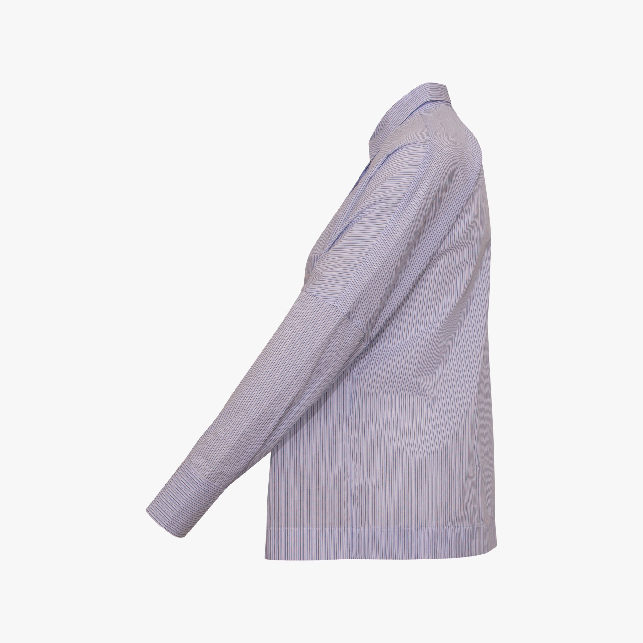 Bluse Stripes Oversized | weiß-blau