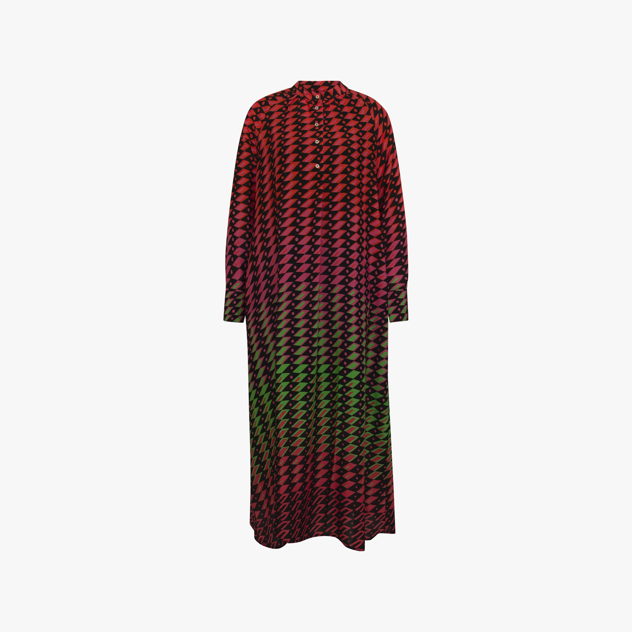 Maxikleid Rautenprint | pink