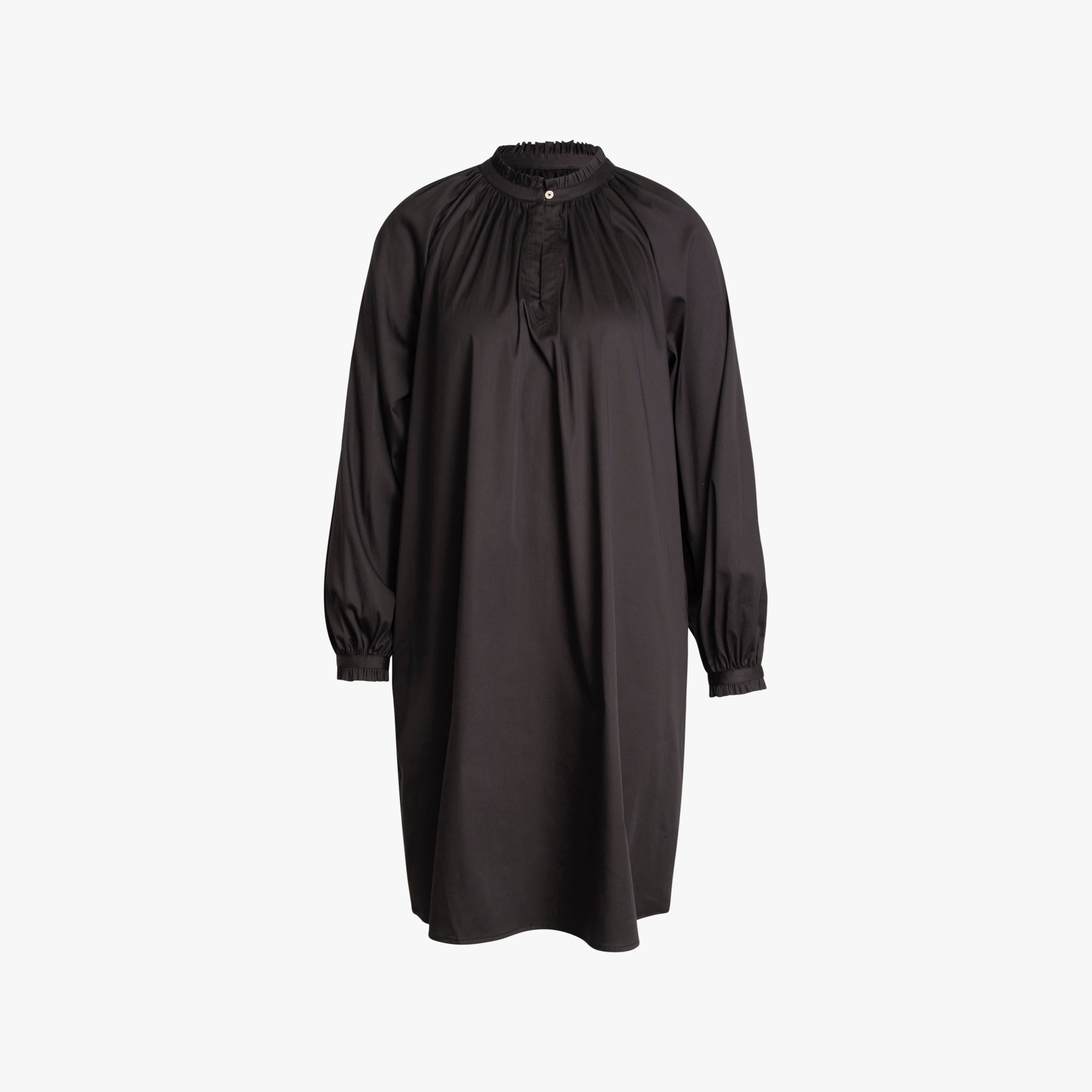 Kleid Rüschenabschluss | schwarz