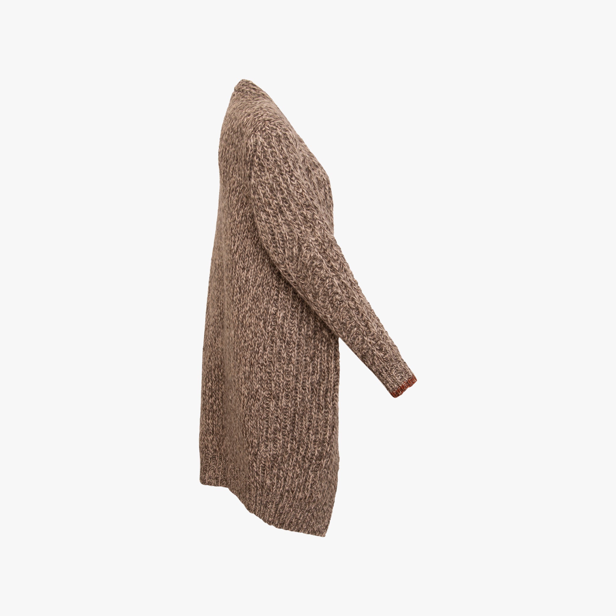 Grobstrickmantel | taupe