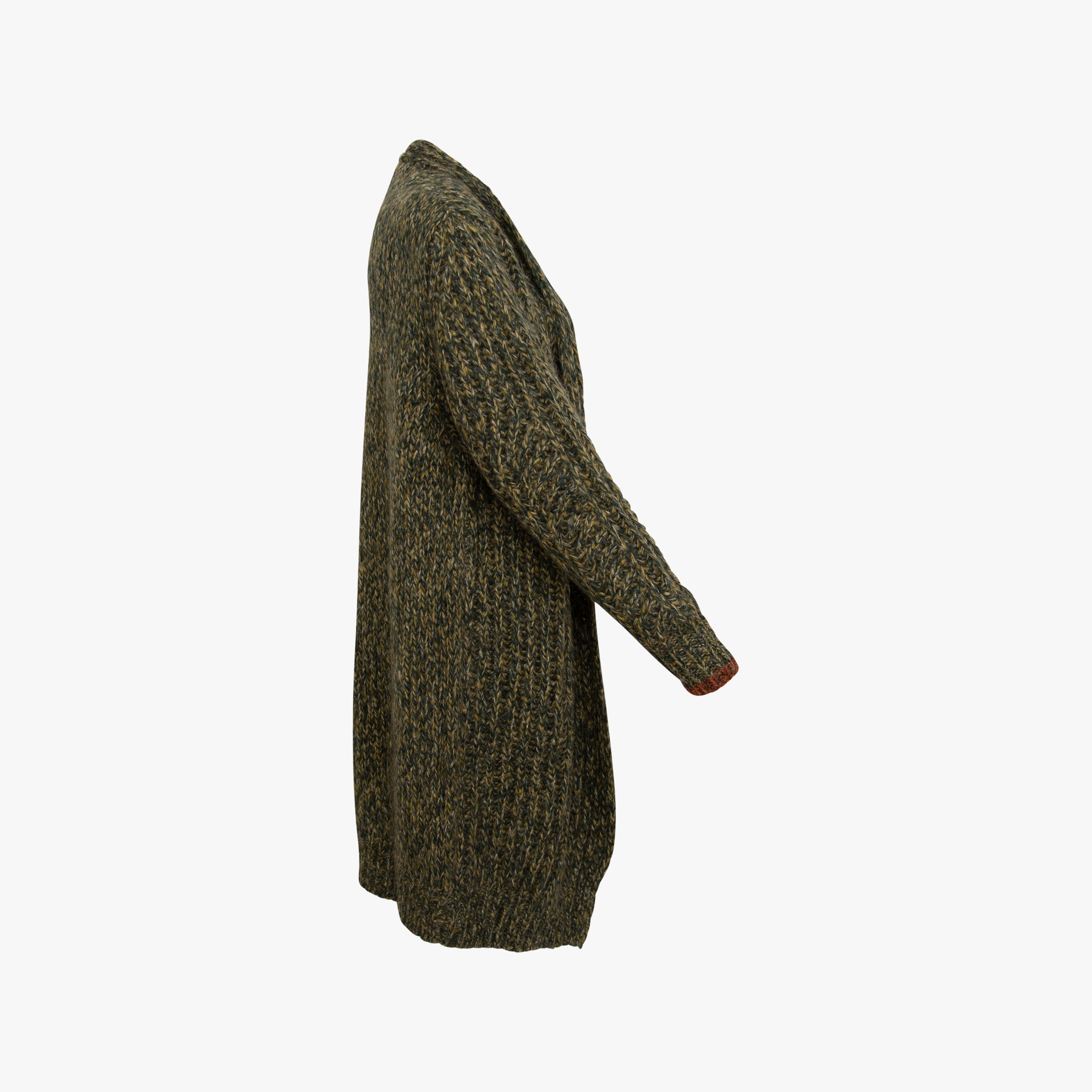 Grobstrickmantel | grün