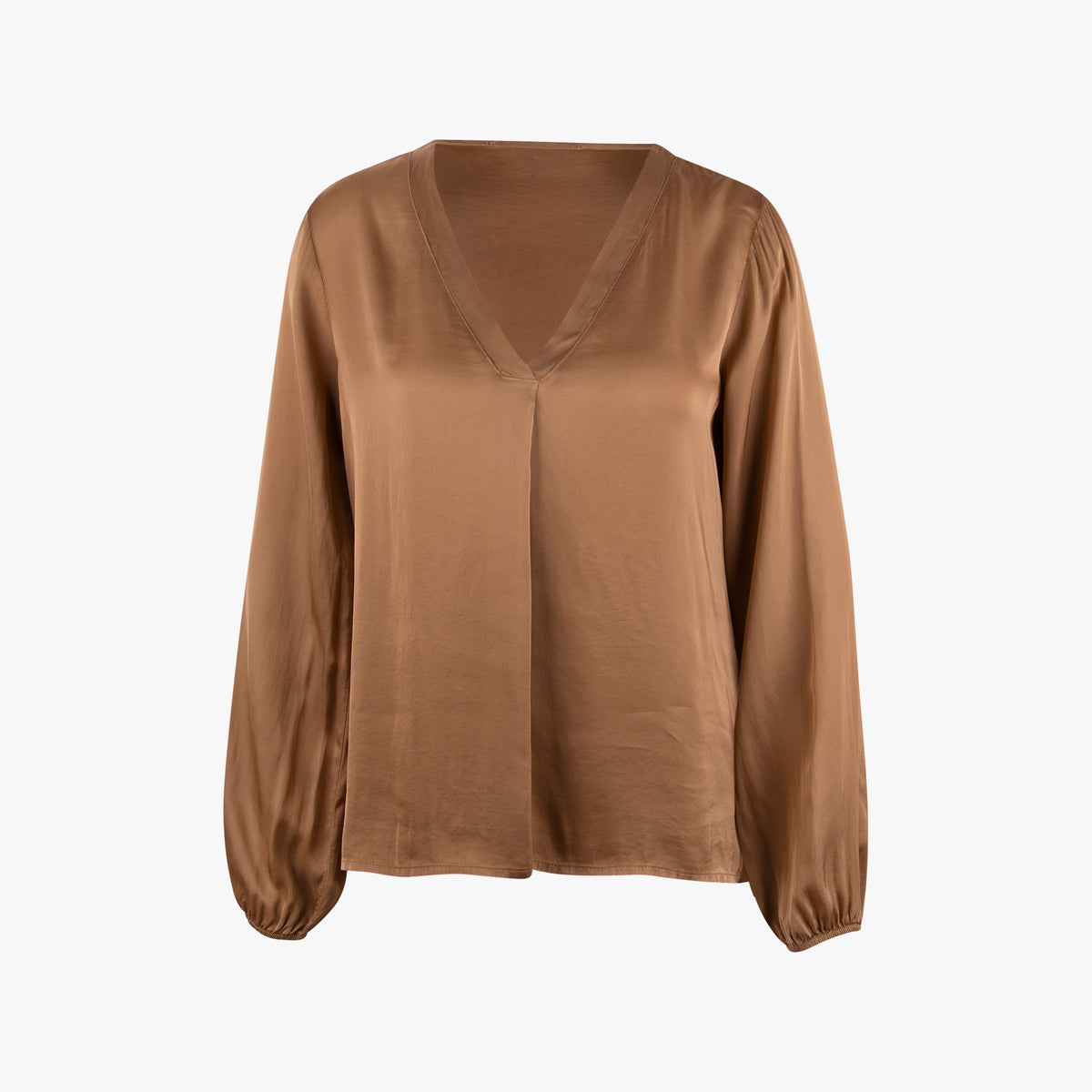 1/1 Bluse V-Neck | camel