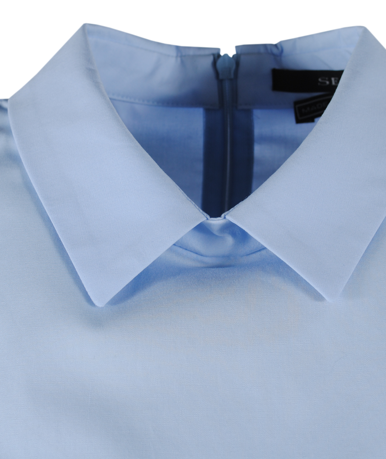 Schlupfbluse Kragen | hellblau