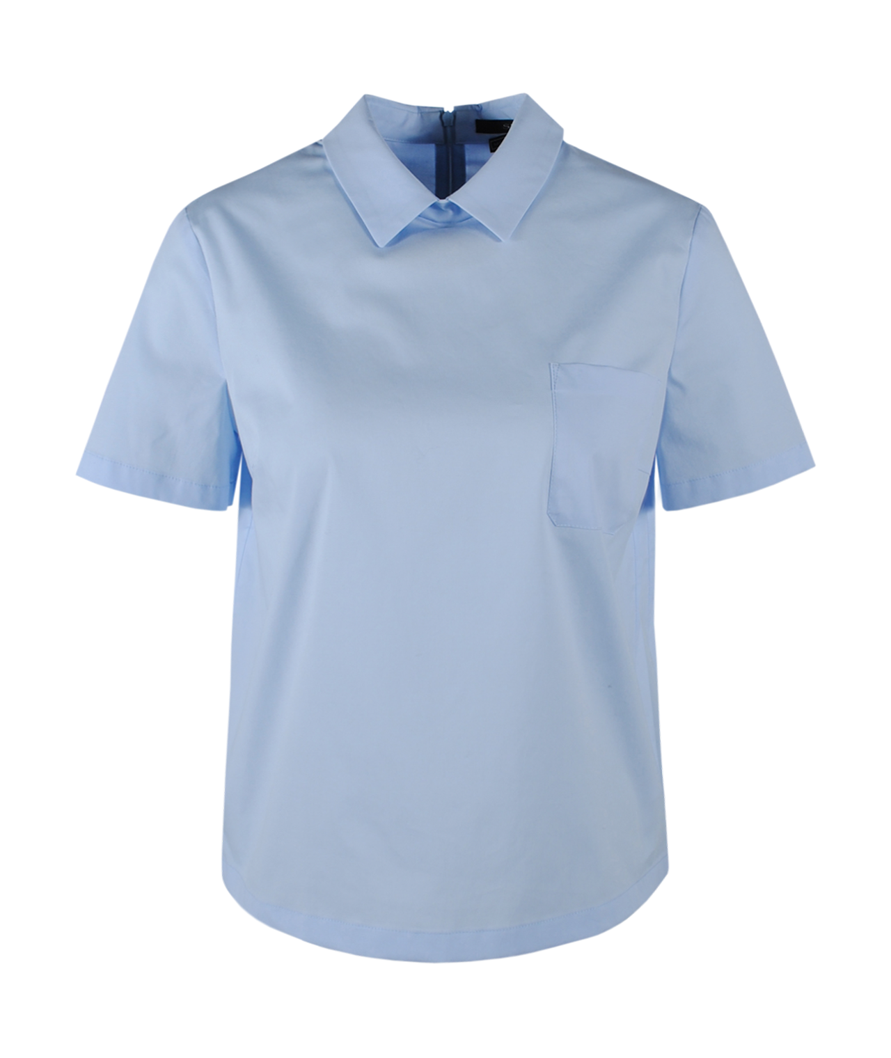 Schlupfbluse Kragen | hellblau