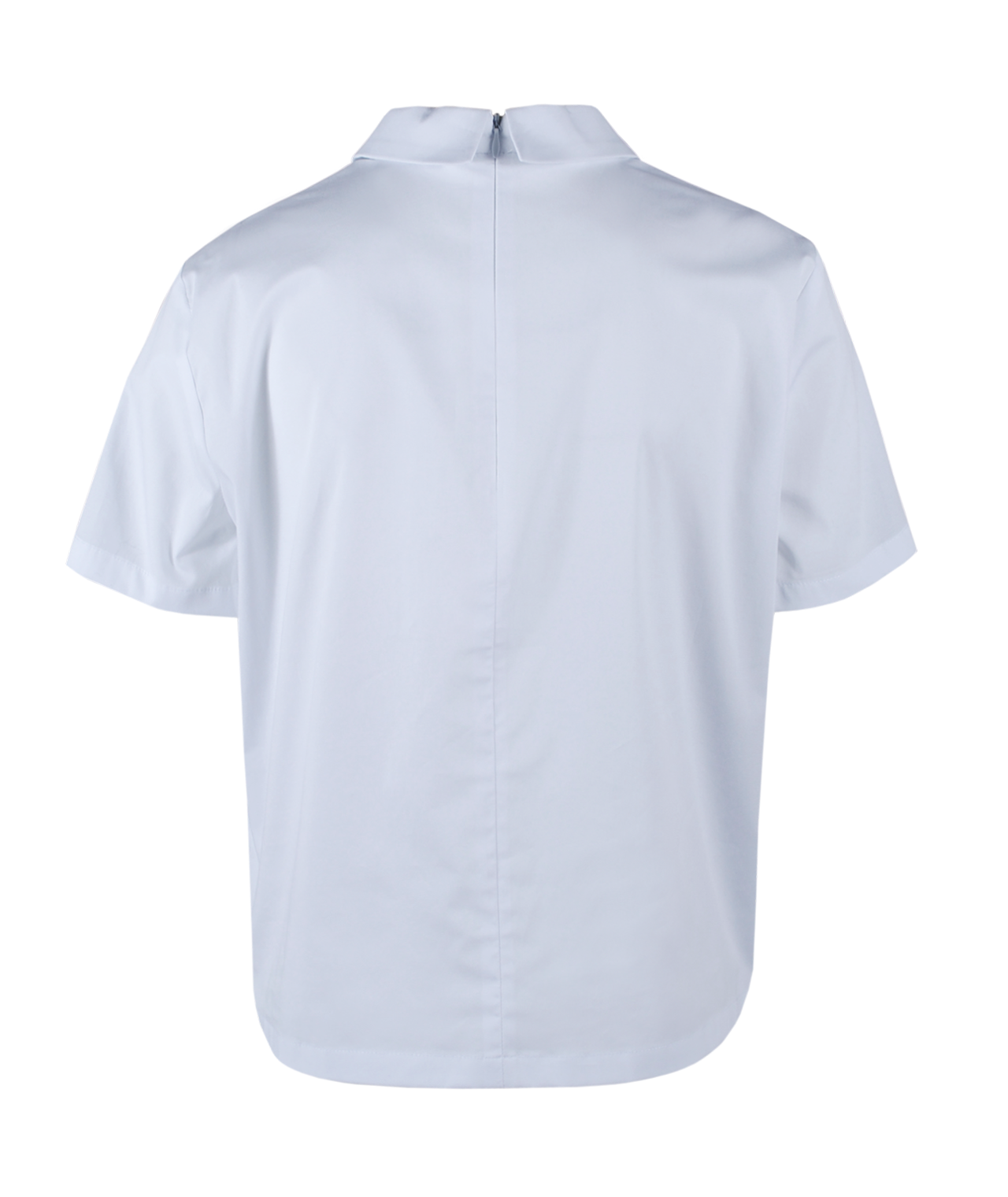 Schlupfbluse Kragen | weiß