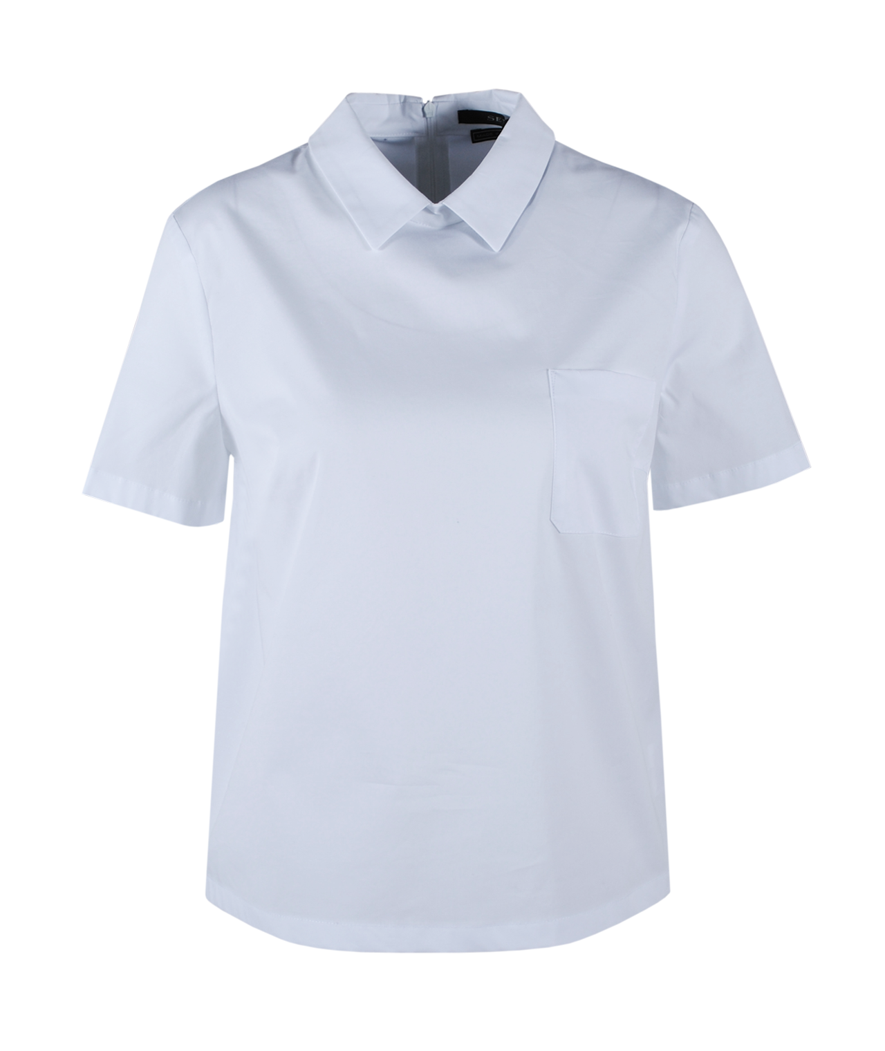 Schlupfbluse Kragen | weiß