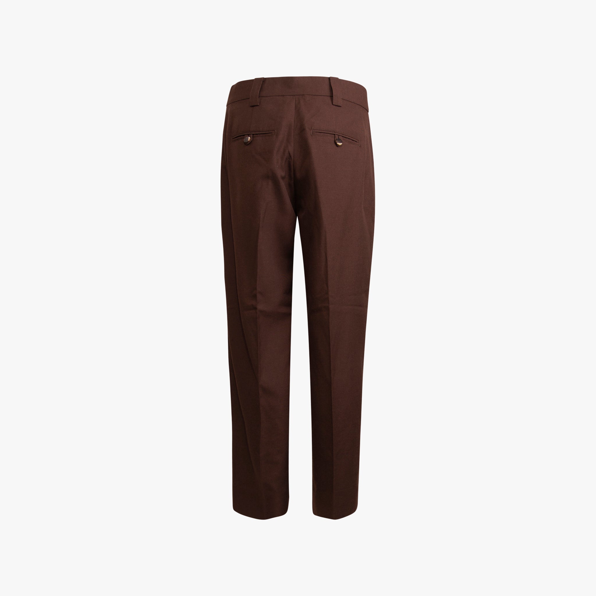 Stoffhose cropped | dunkelbraun