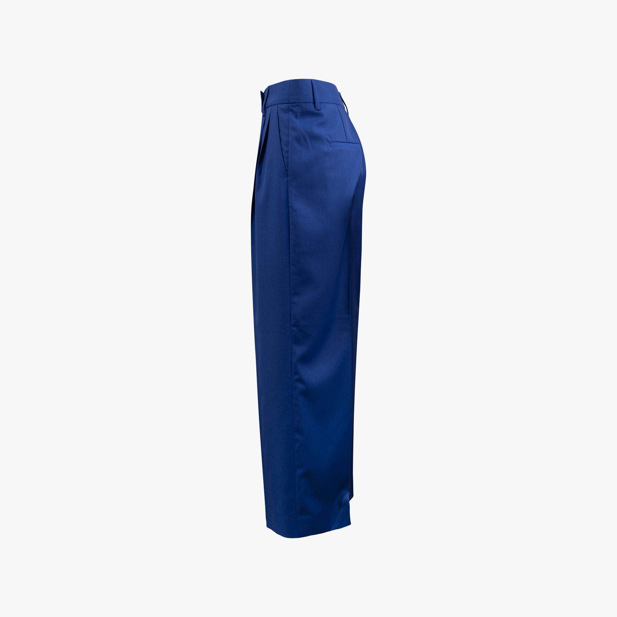 Hose Bundfalte | blau