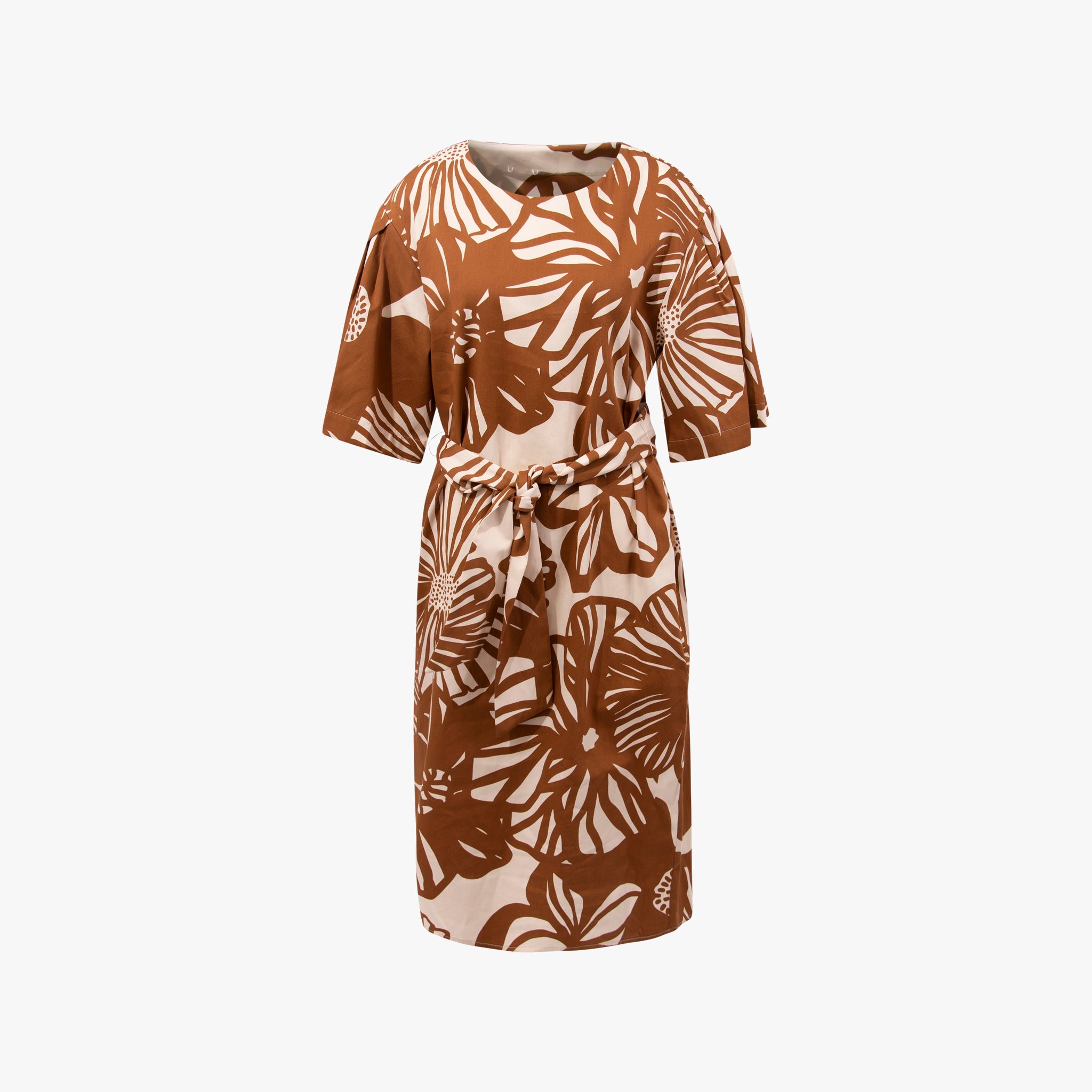 Kleid Flowerprint | braun