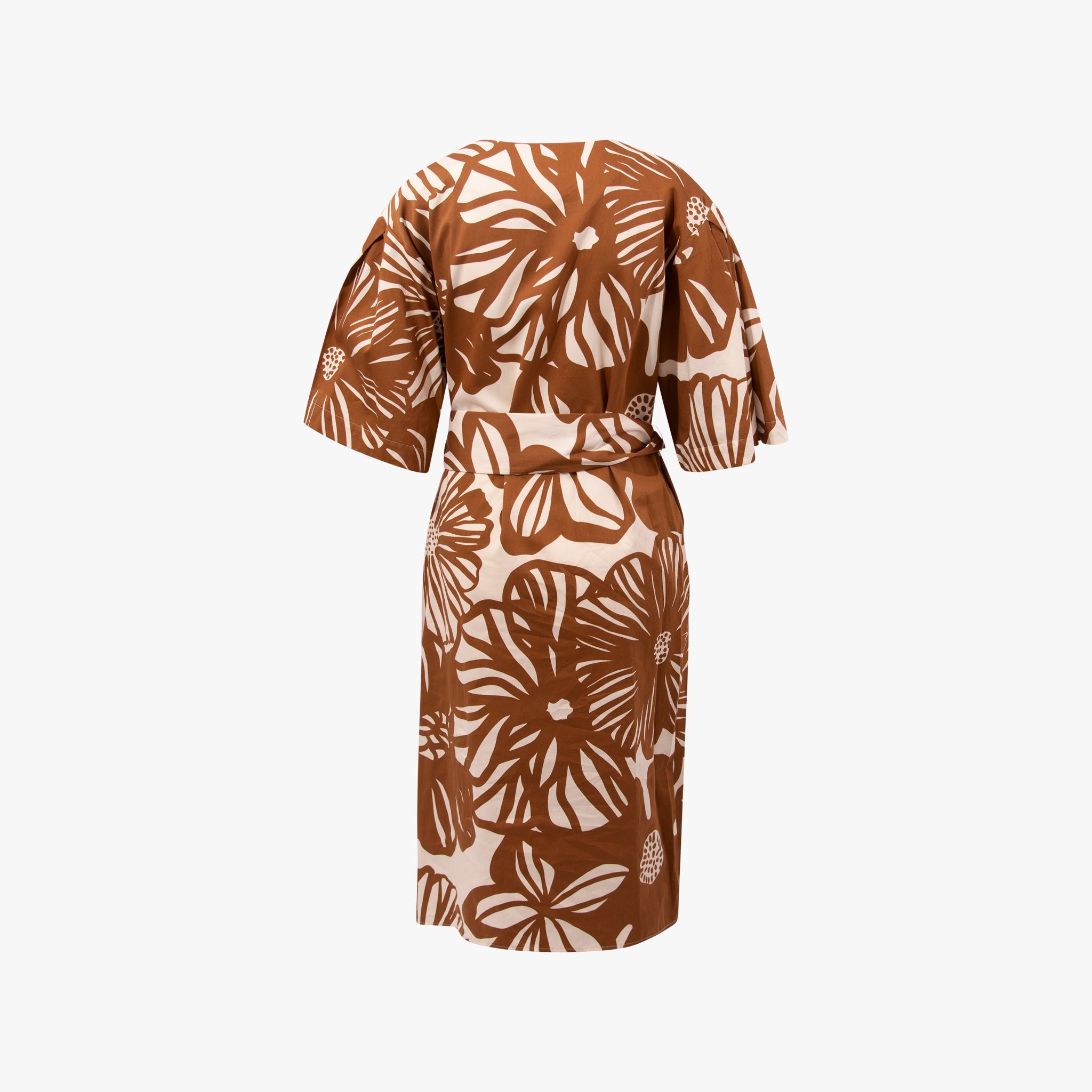 Kleid Flowerprint | braun