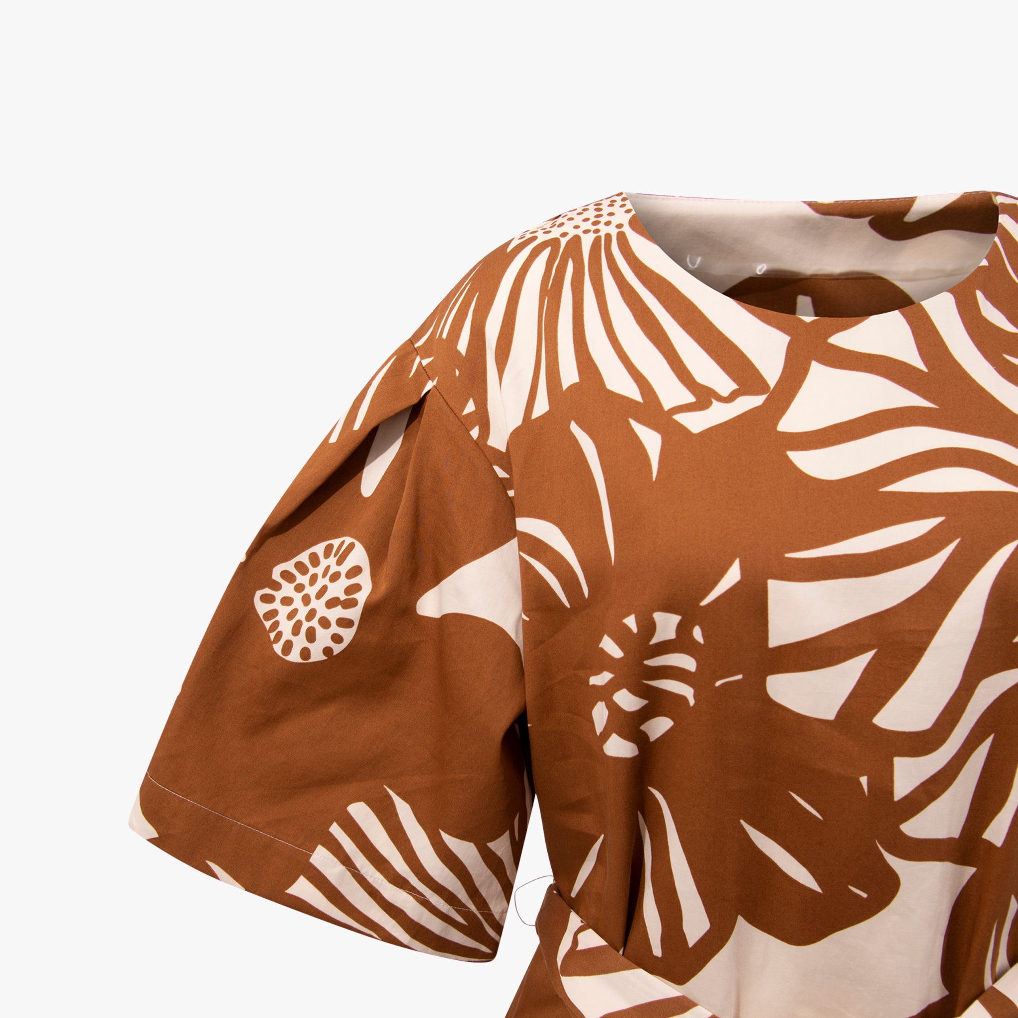 Kleid Flowerprint | braun