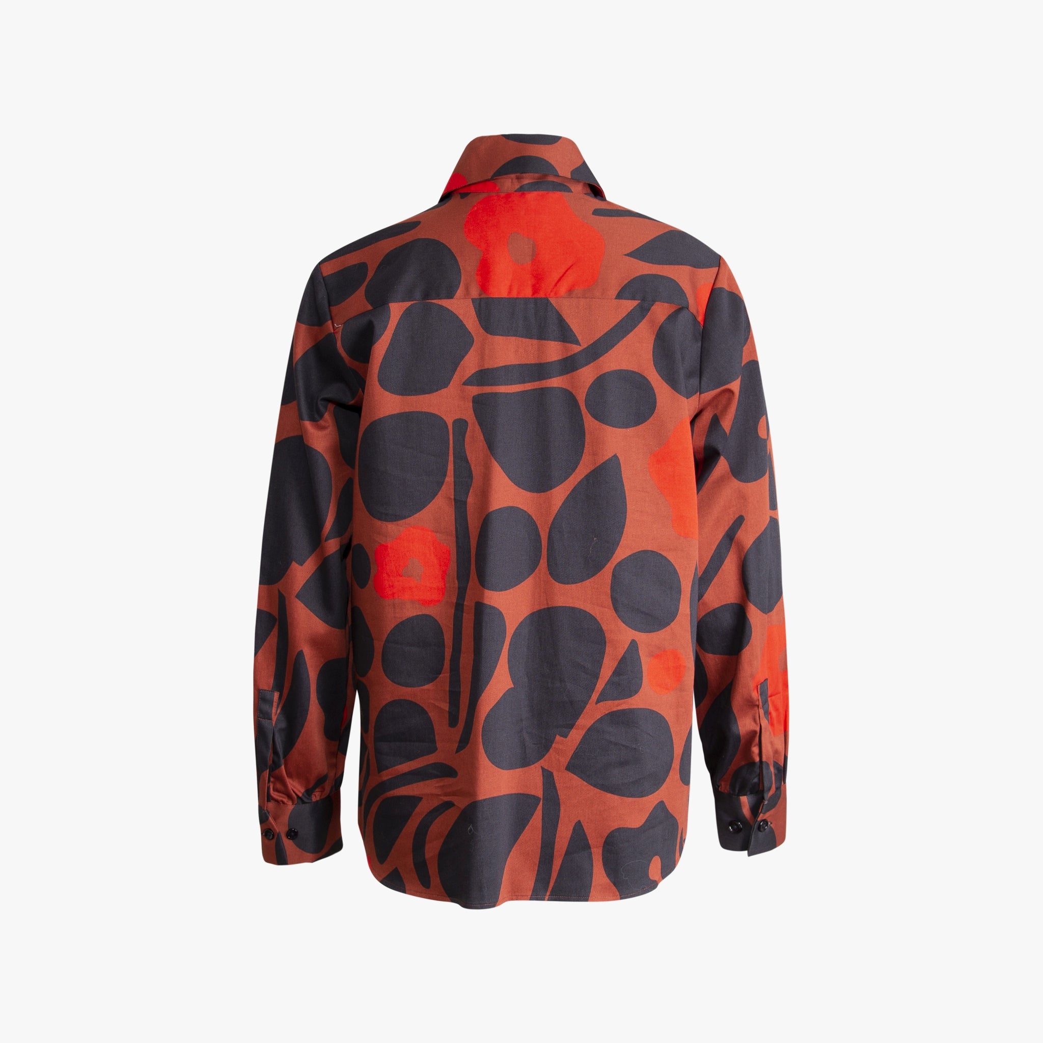 Bluse Fashion Print | rotbraun
