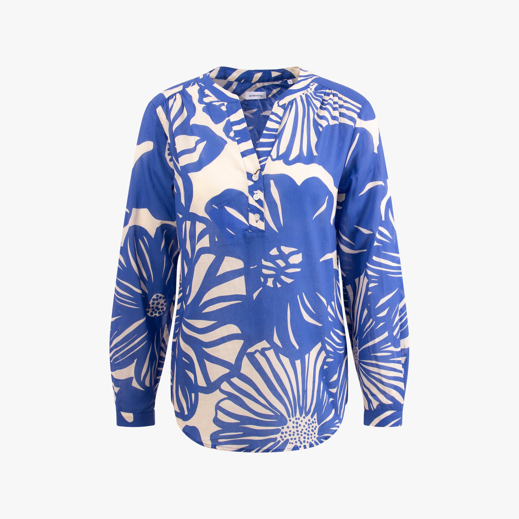 Bluse Flowerprint | blau