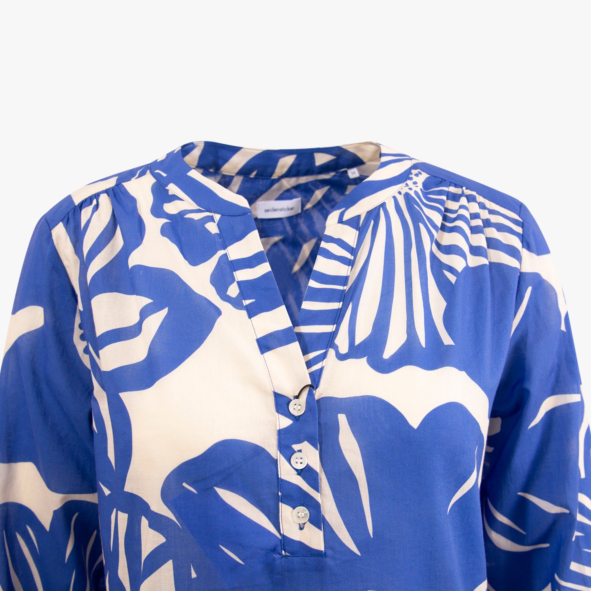 Bluse Flowerprint | blau