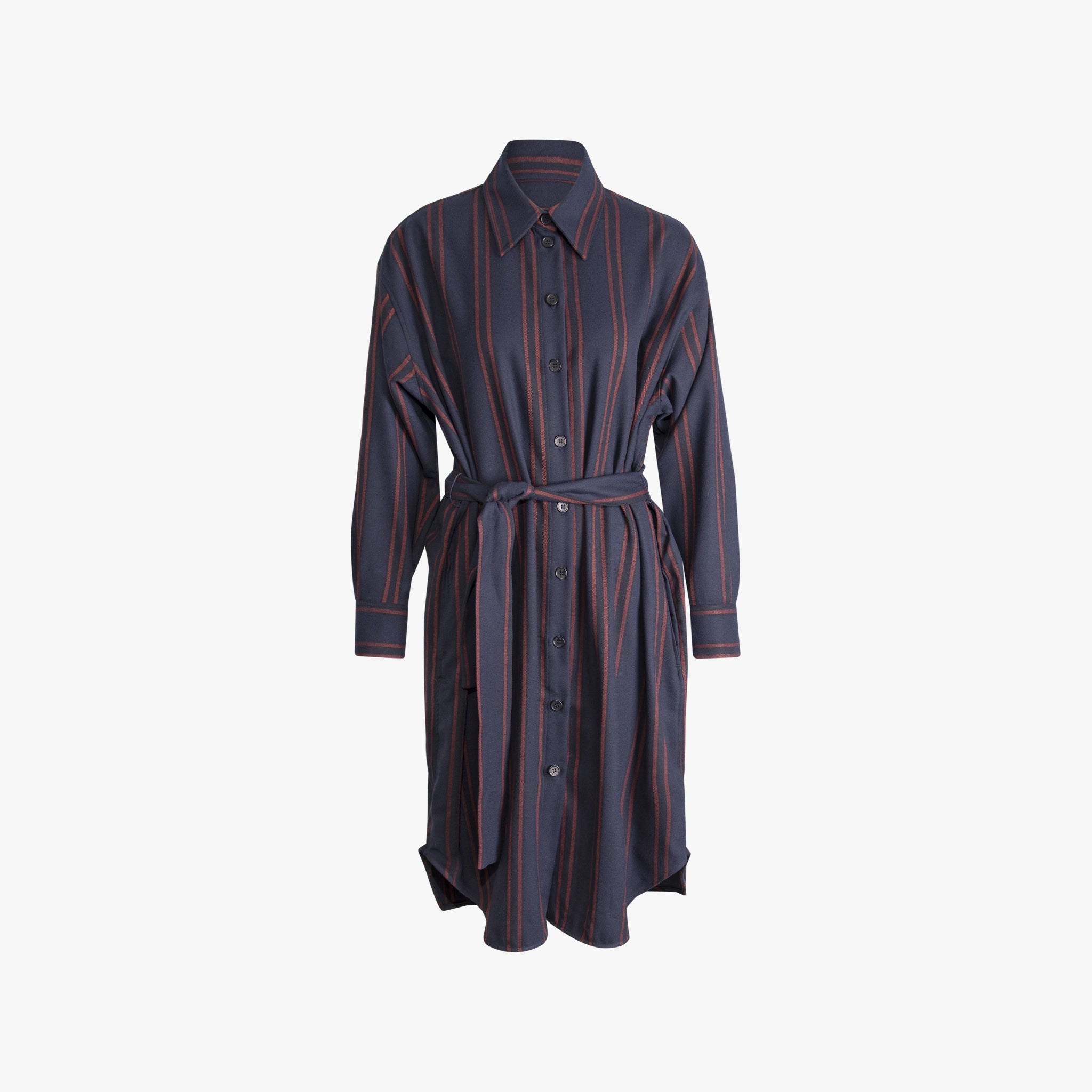 Midikleid Streifen | dunkelblau