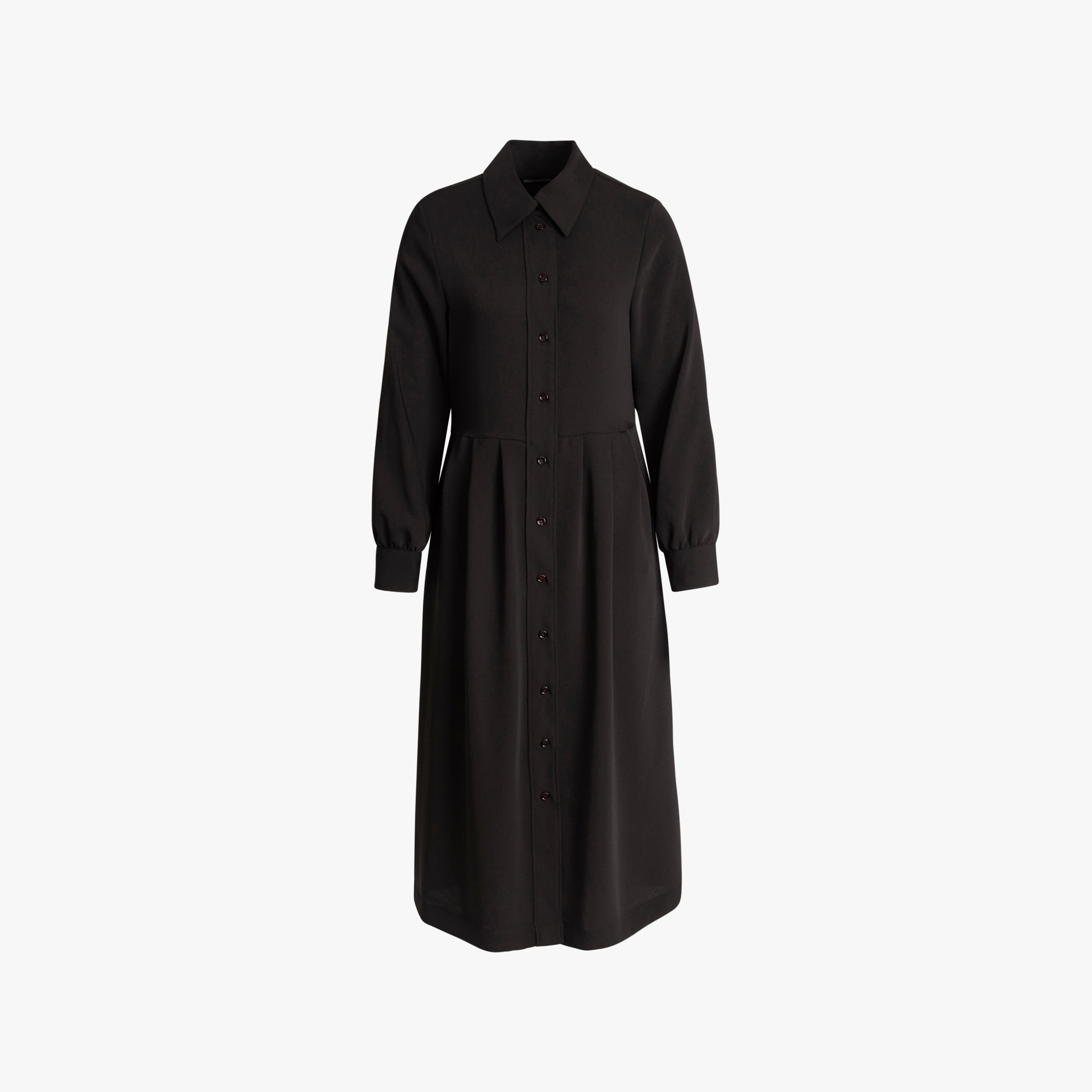 Kleid angesetzter Rock | schwarz