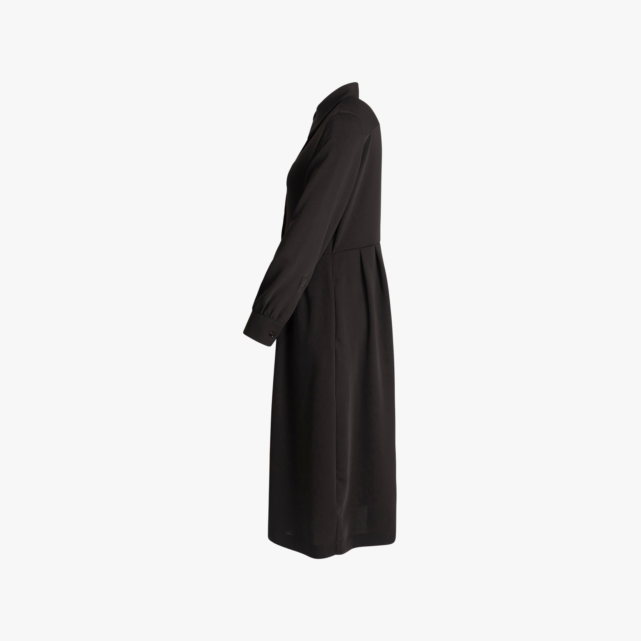 Kleid angesetzter Rock | schwarz