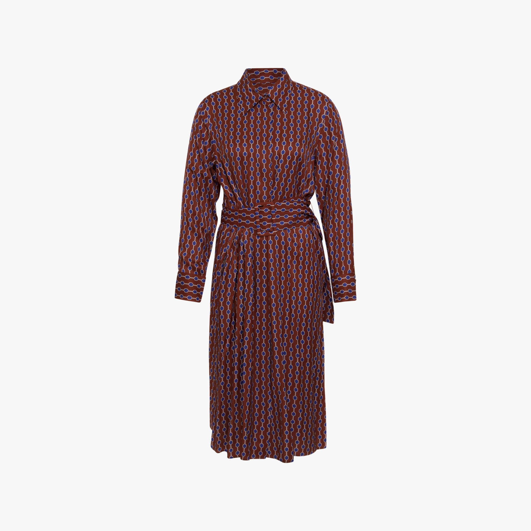 Maxikleid Grafikprint | braun