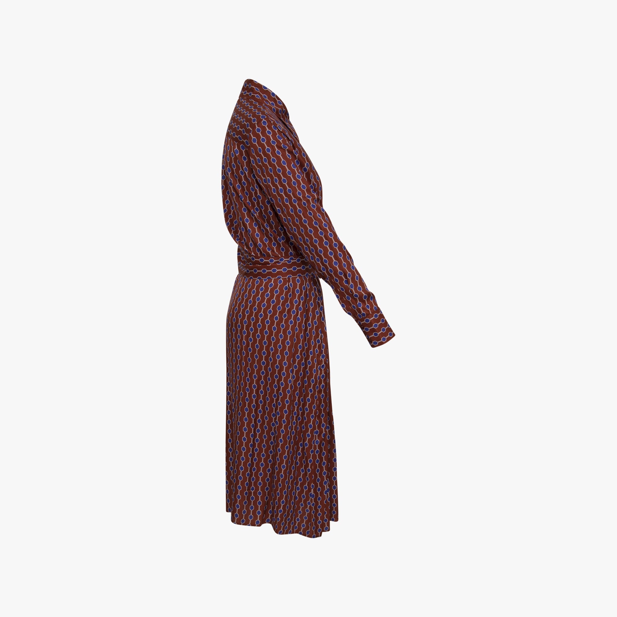 Maxikleid Grafikprint | braun